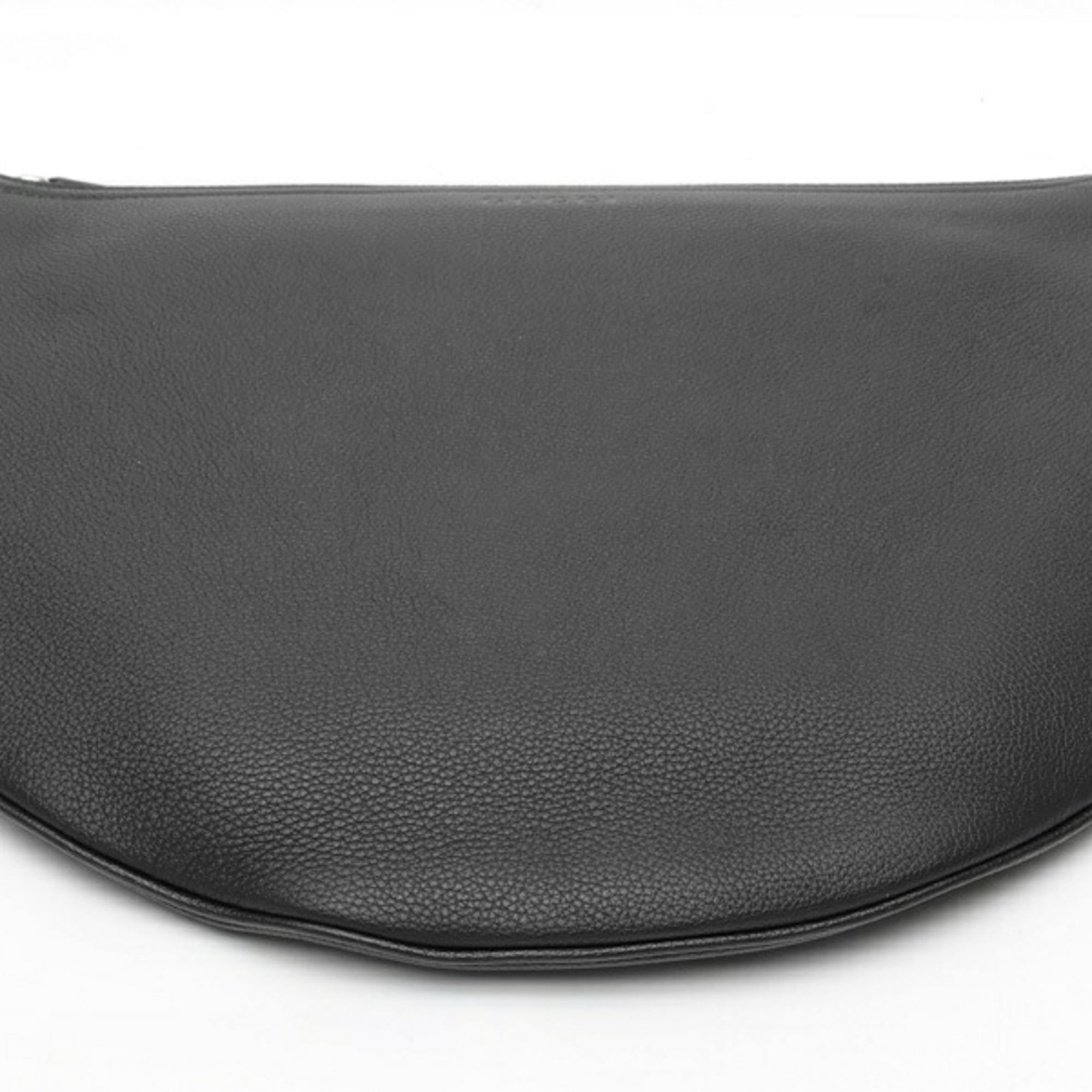 Gucci Sherry Line Black Leather Shoulder Bag (Pre-Owned)