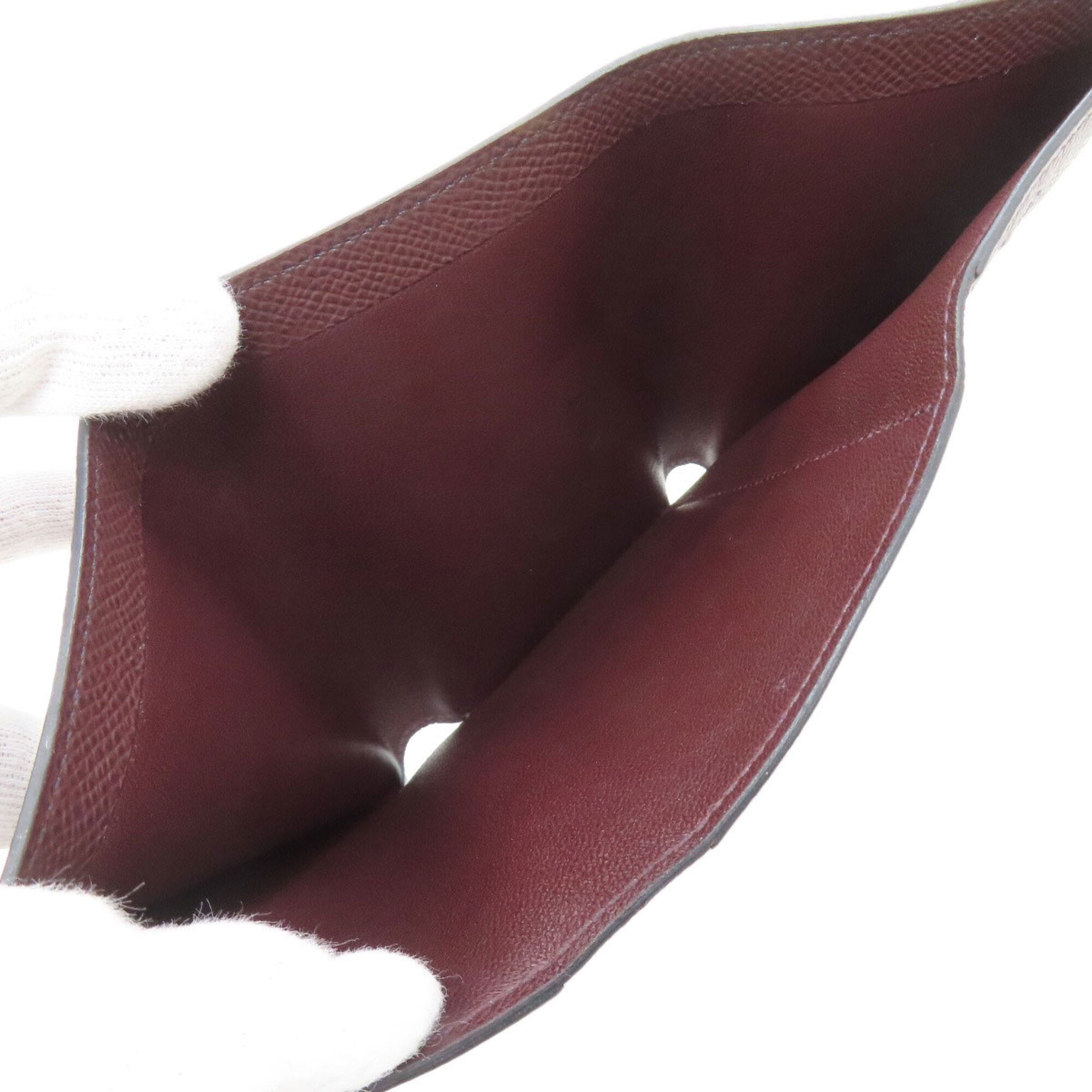 Hermes Bordeaux Epsom Leather Wallet (Bi-Fold) (Pre-Owned)