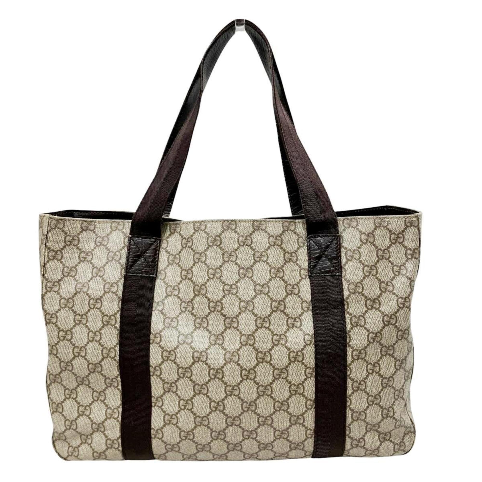 Gucci Beige Pvc Leather Tote Bag (Pre-Owned)