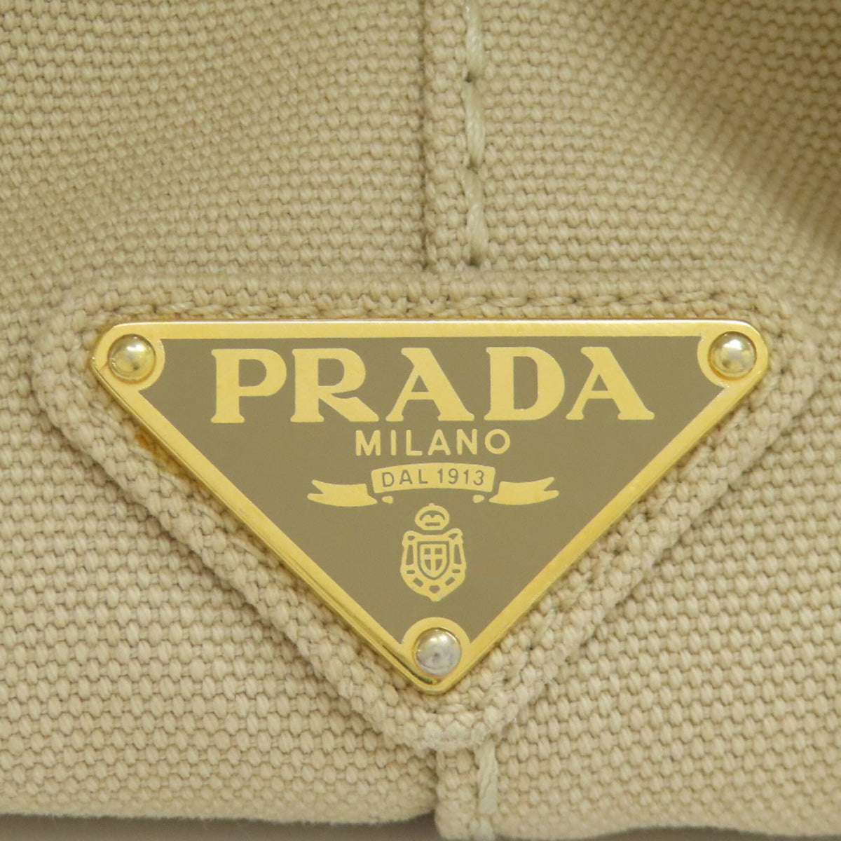 Prada Beige Canvas Handbag (Pre-Owned)