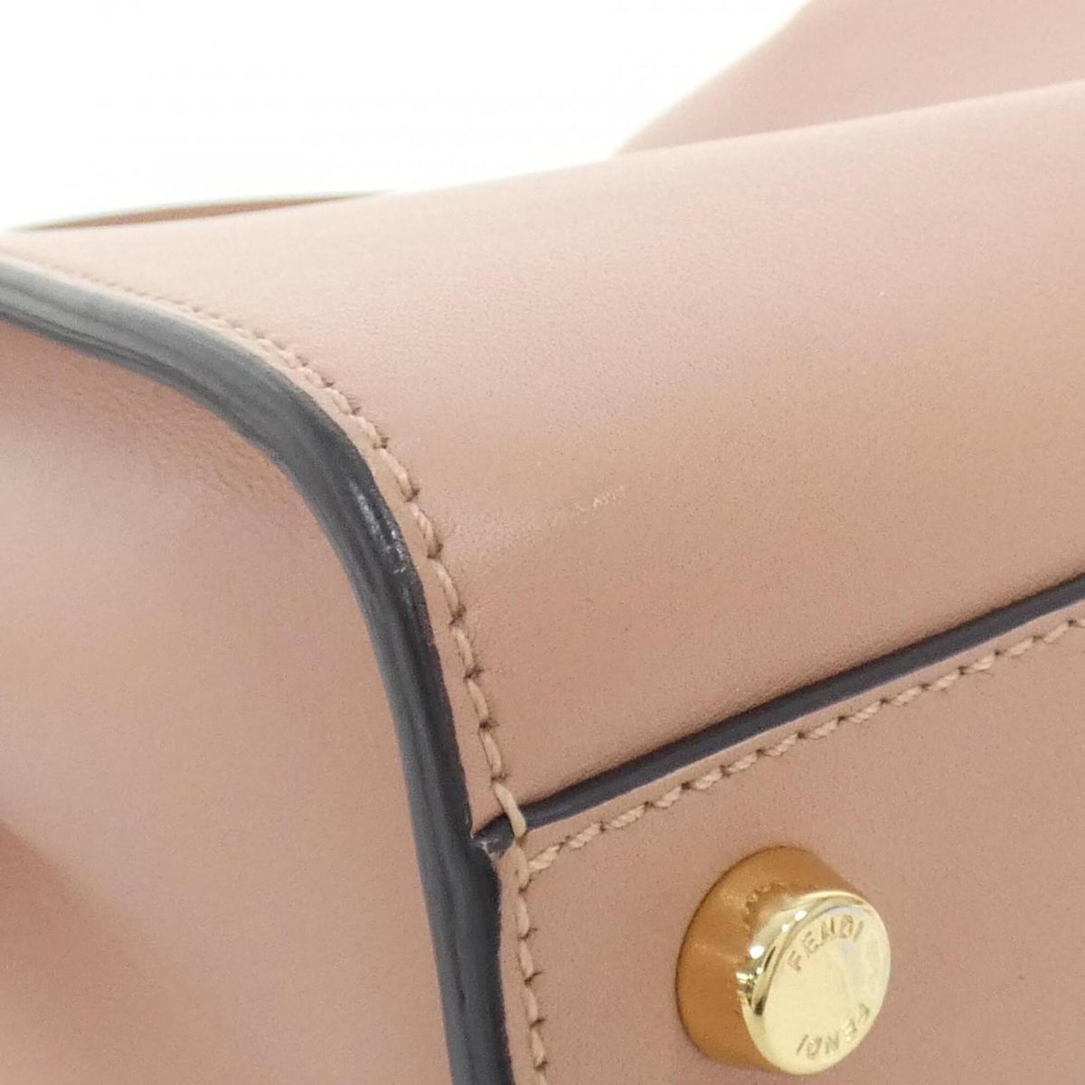 Fendi Peekaboo Pink Leather Handbag (Pre-Owned)