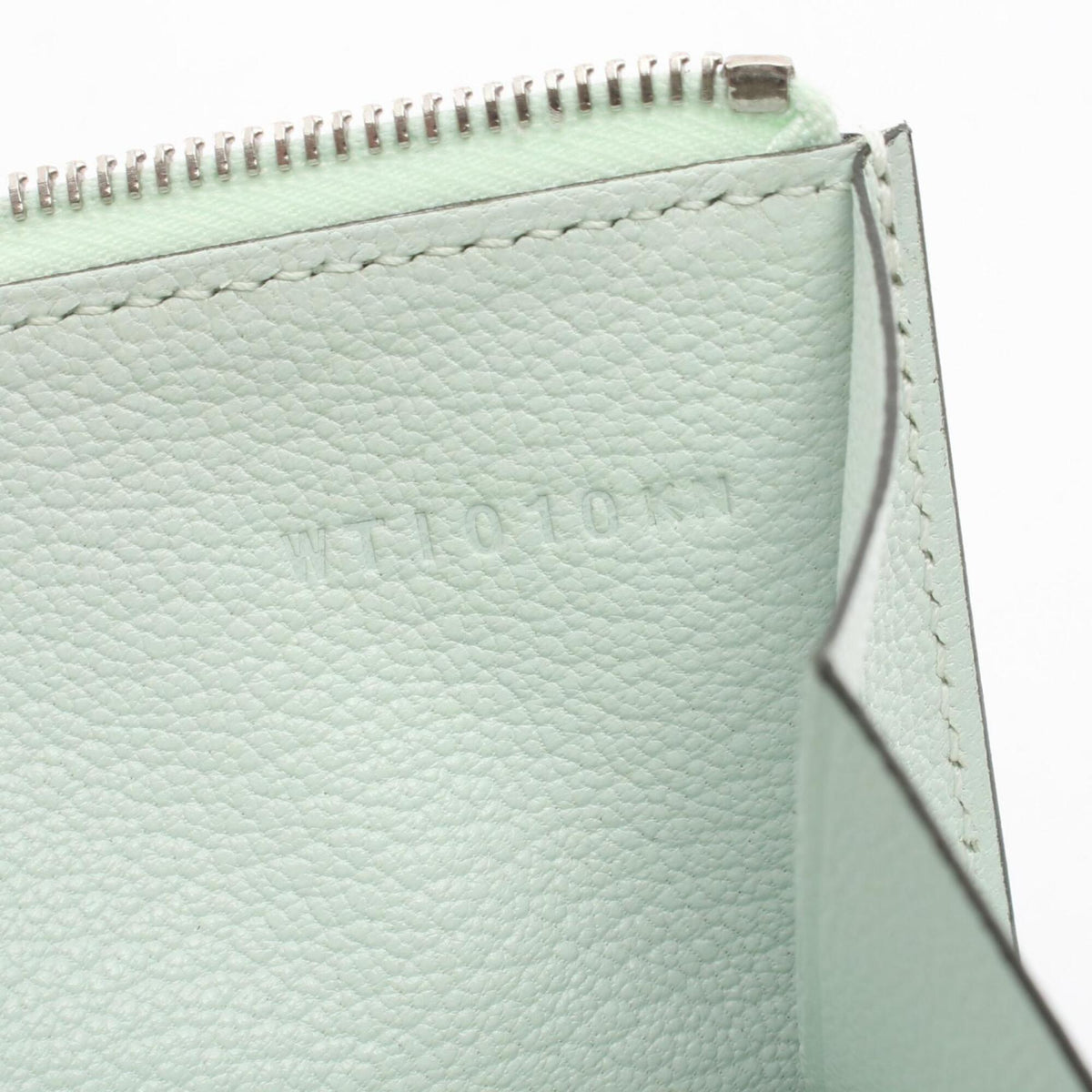 Hermes Green Chevre Leather Leather Long Wallet (Bi-Fold) (Pre-Owned)