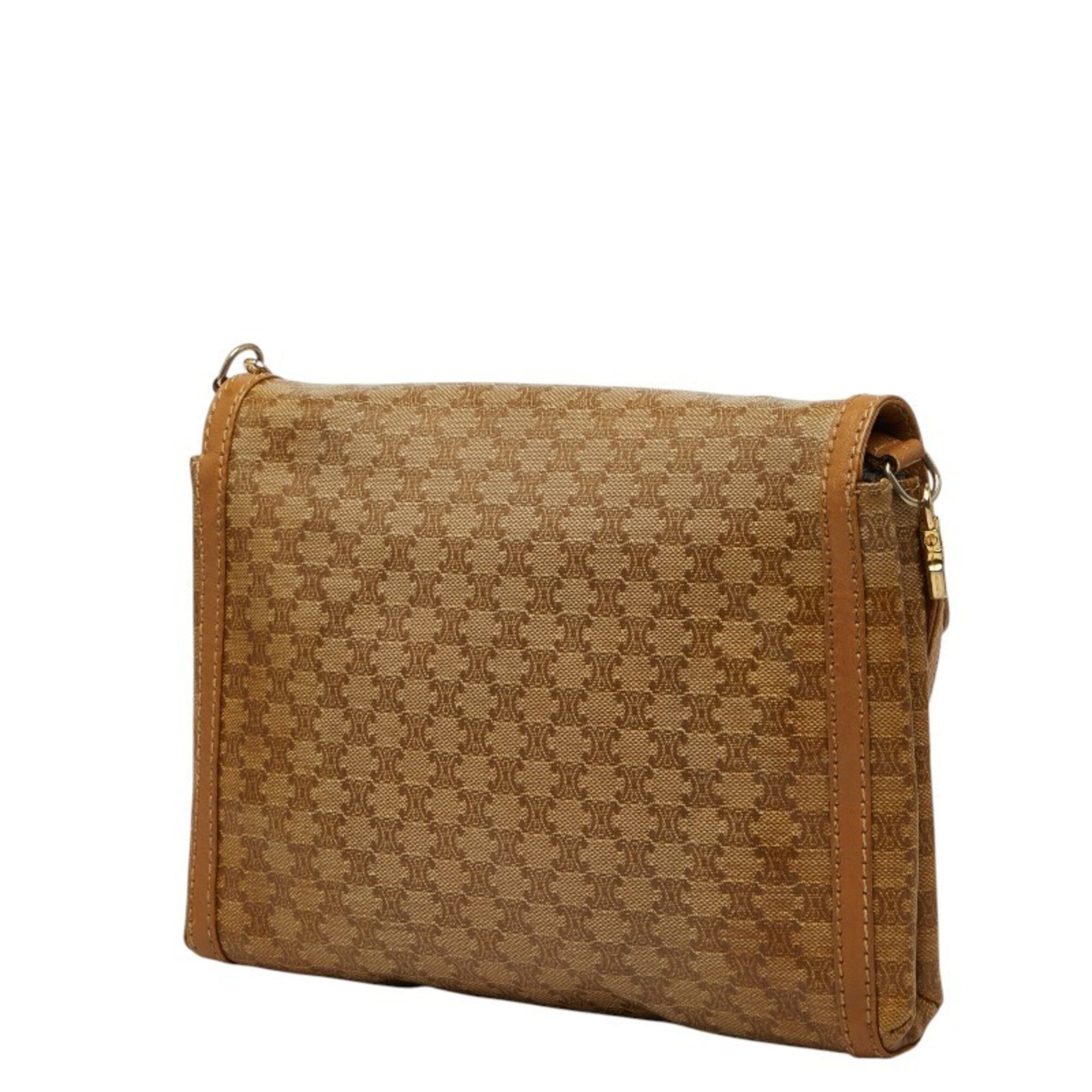 Celine Beige Pvc Leather Shoulder Bag (Pre-Owned)
