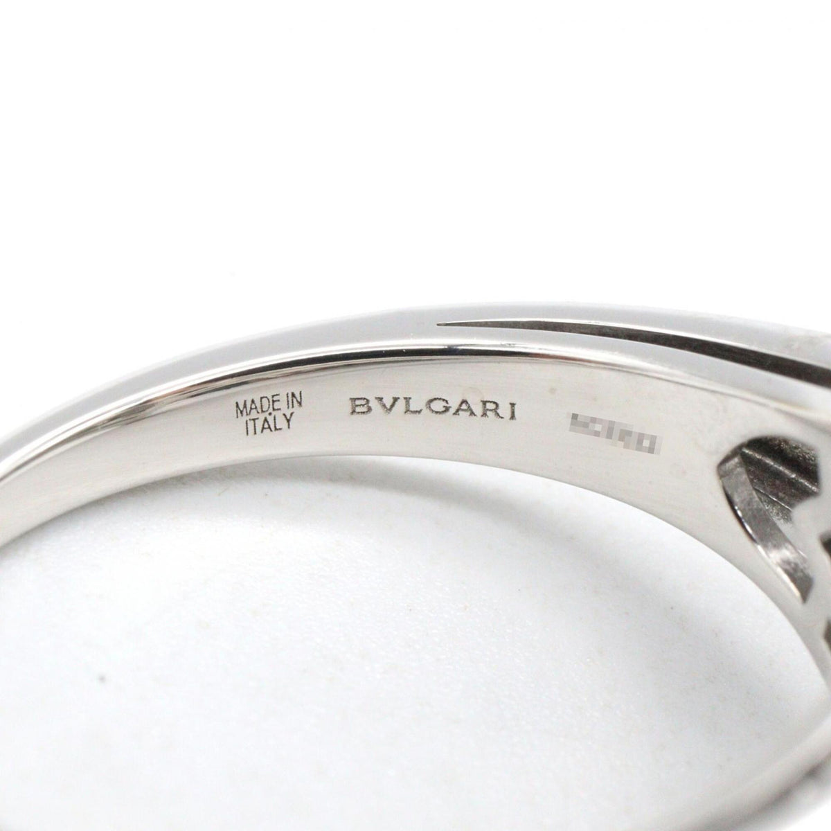 Bvlgari Clear White Gold White Gold (18K) Band Ring (Pre-Owned)