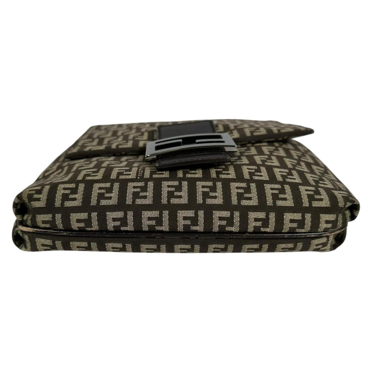 Fendi Brown Canvas Leather Shoulder Bag (Pre-Owned)