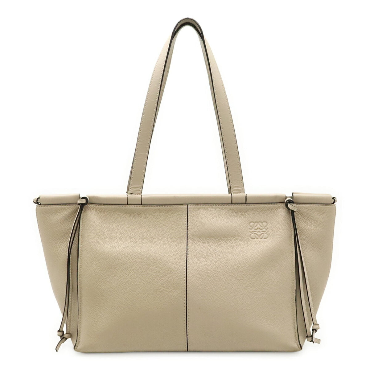 Loewe Beige Leather Shoulder Bag Tote Bag (Pre-Owned)