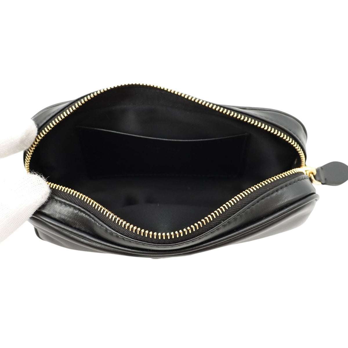 Miu Miu Black Leather Fanny Pack Handbag (Pre-Owned)