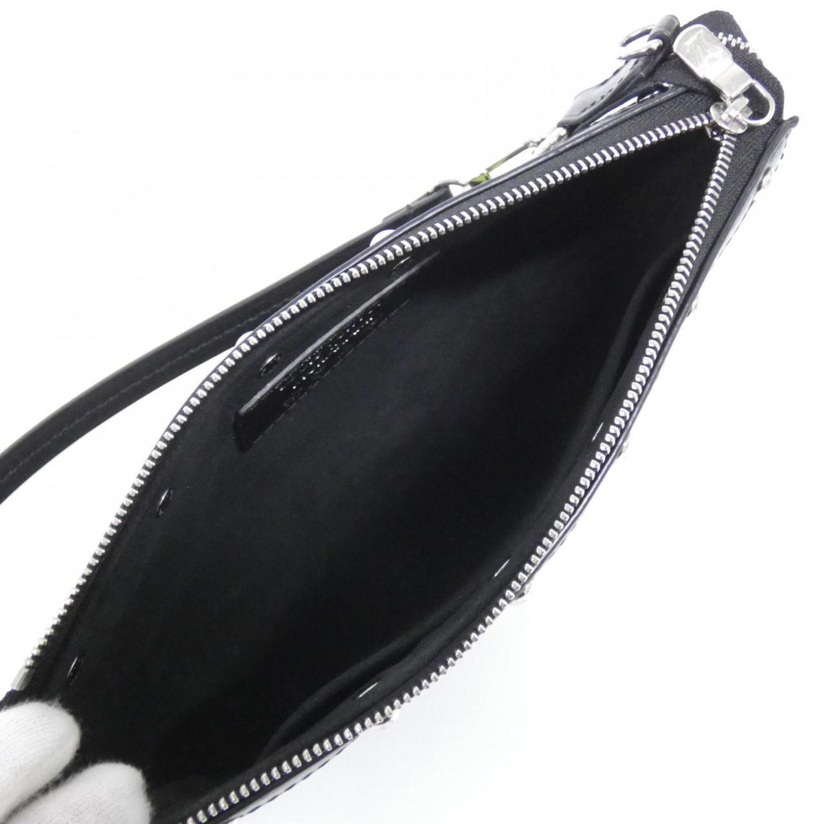 Louis Vuitton Black Coated Canvas Pochette Pouch (Pre-Owned)