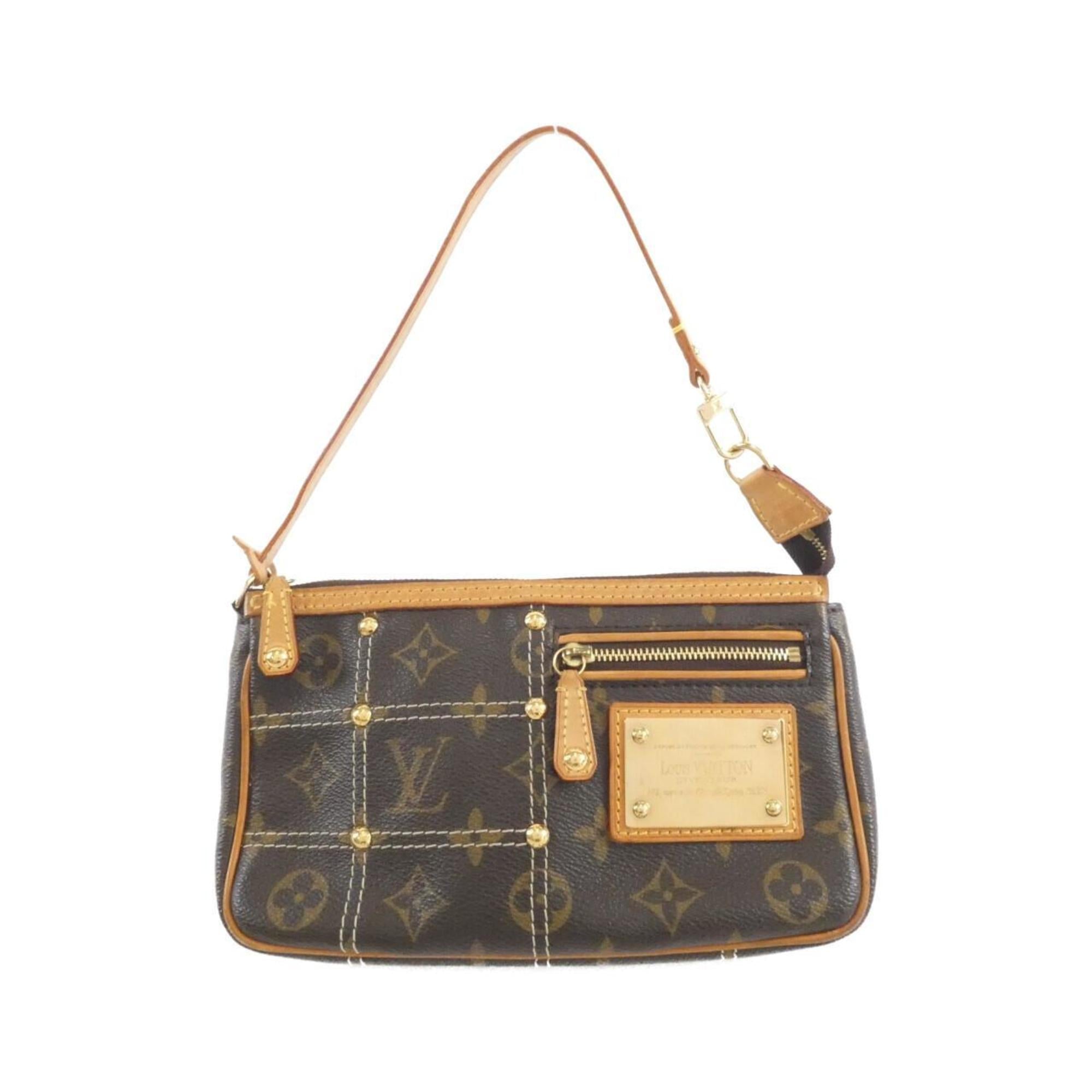 Louis Vuitton Marron Coated Canvas Pochette Pouch (Pre-Owned)