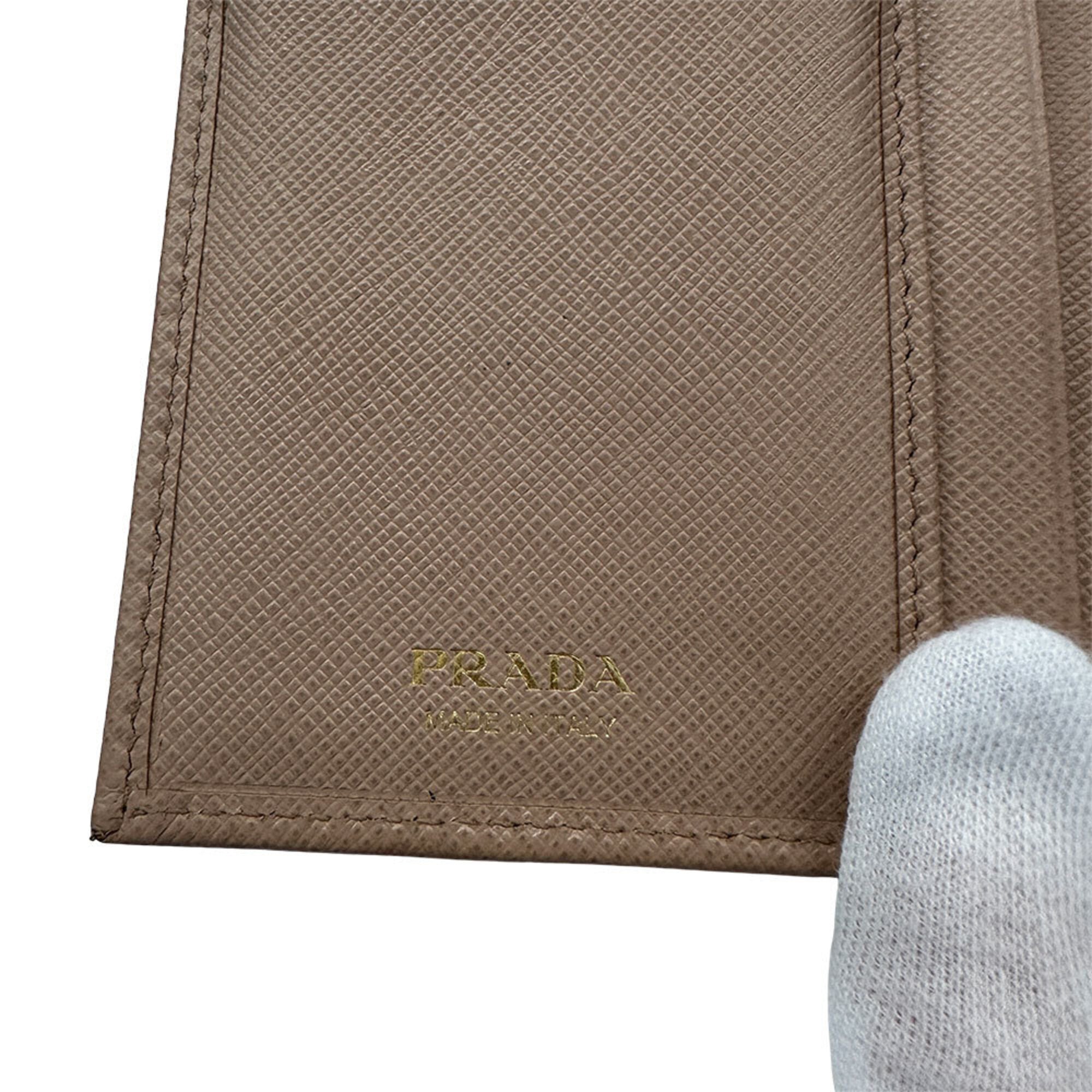 Prada Pink Saffiano Long Bill Wallet (Bi-Fold) (Pre-Owned)