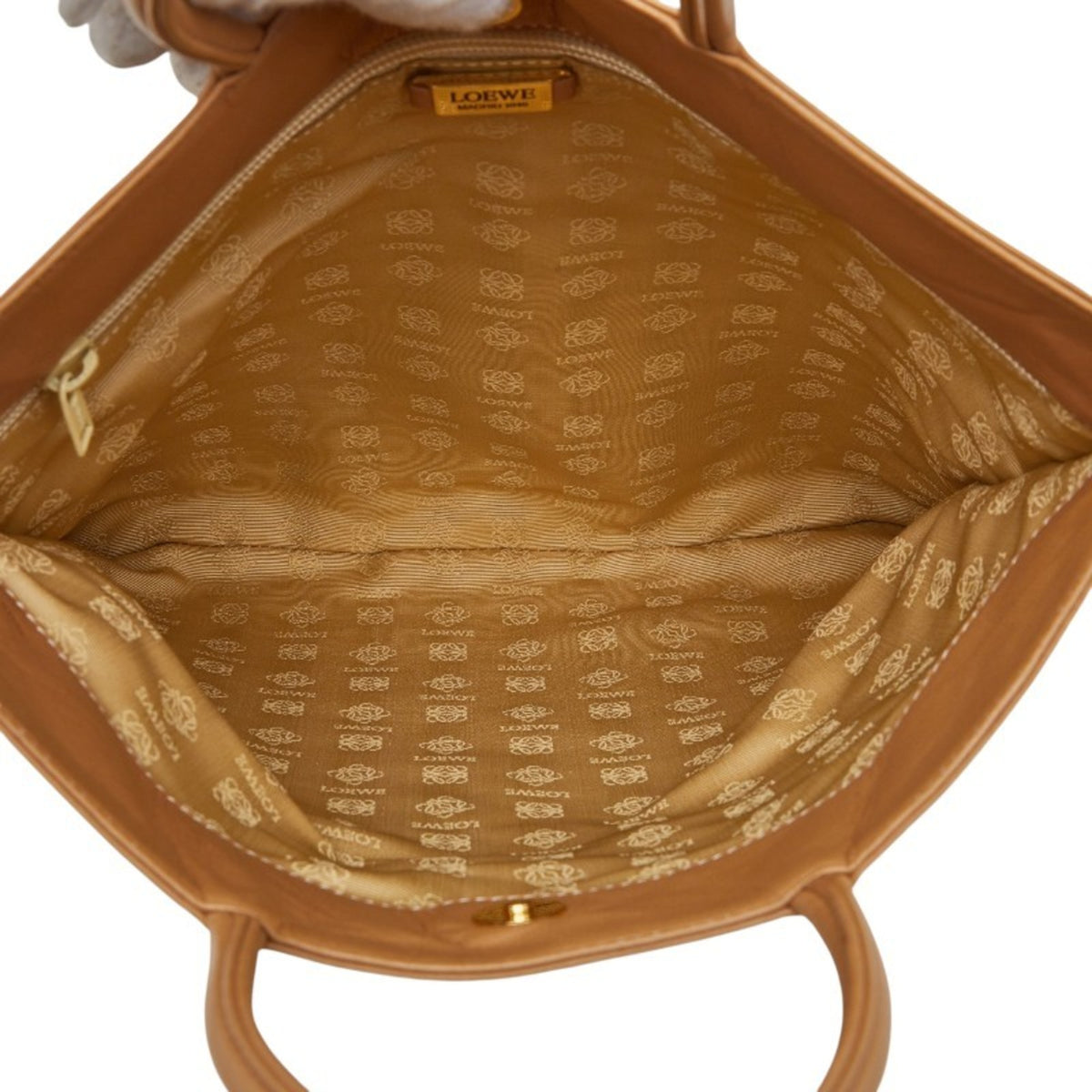 Loewe Beige Leather Handbag Tote Bag (Pre-Owned)