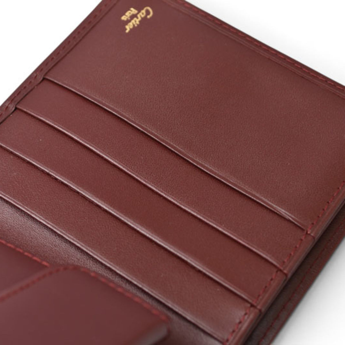 Cartier Bordeaux Leather Wallet (Bi-Fold) (Pre-Owned)