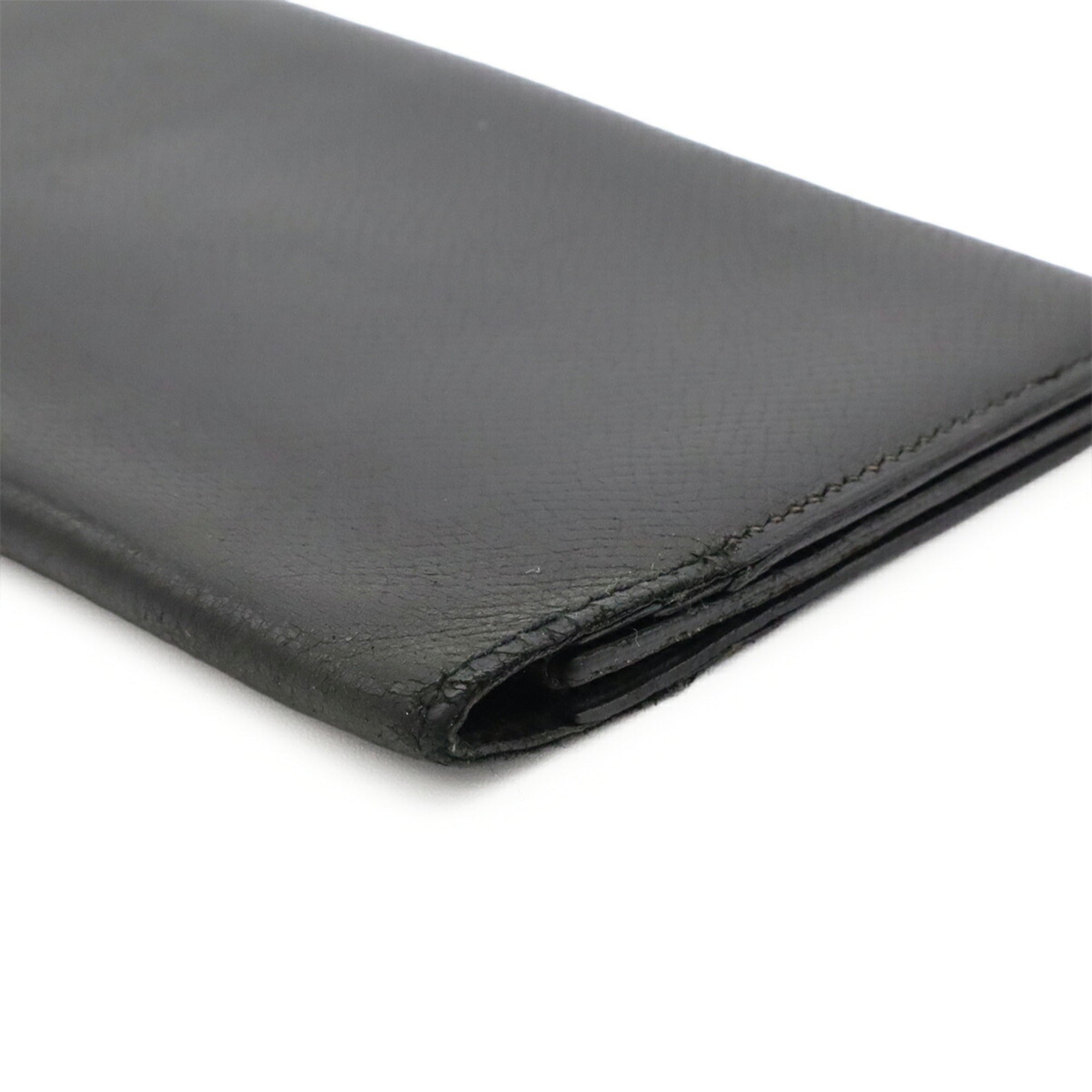 Hermes Black Epsom Leather Long Bill Wallet (Bi-Fold) (Pre-Owned)