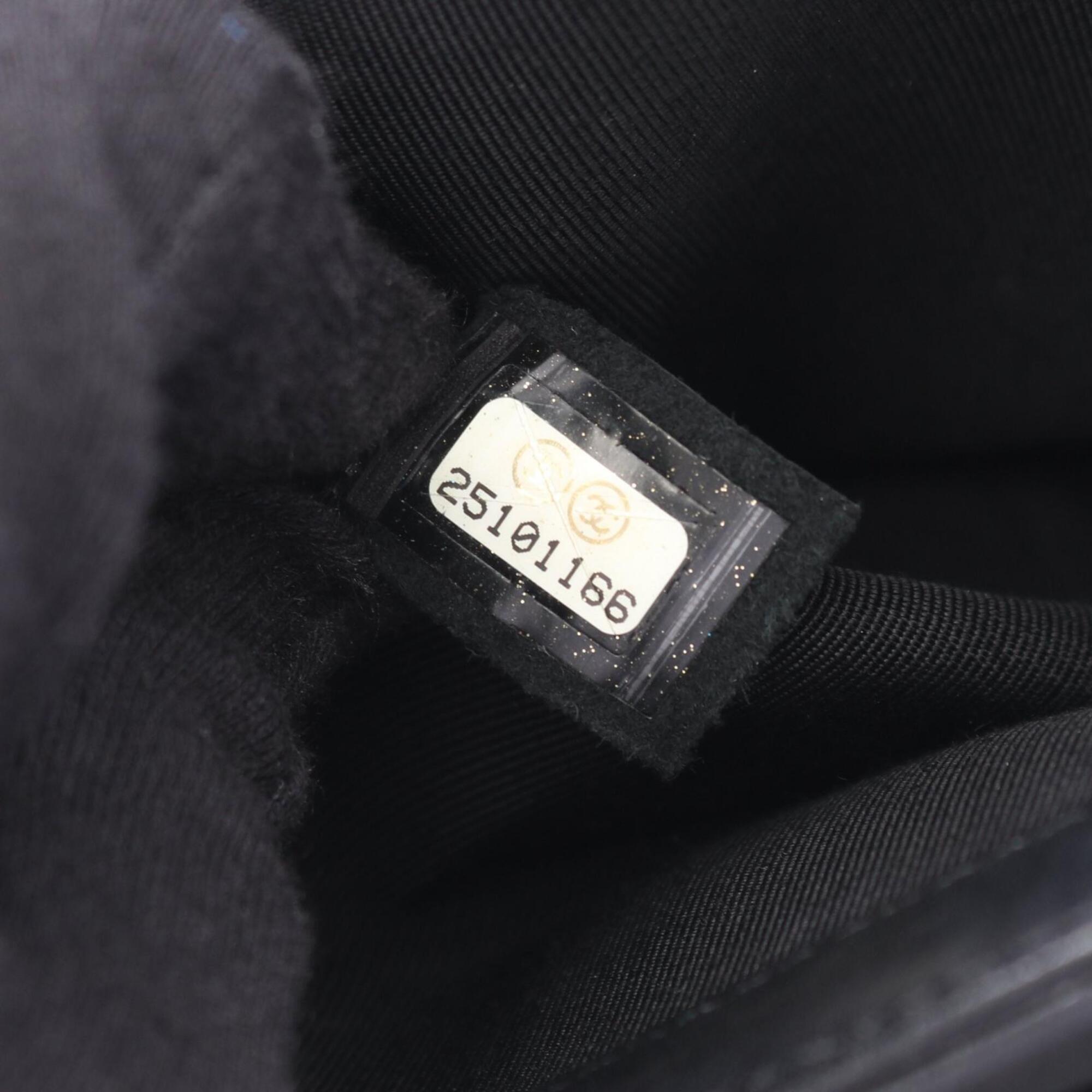 Chanel Black Leather Handbag Shoulder Bag (Pre-Owned)