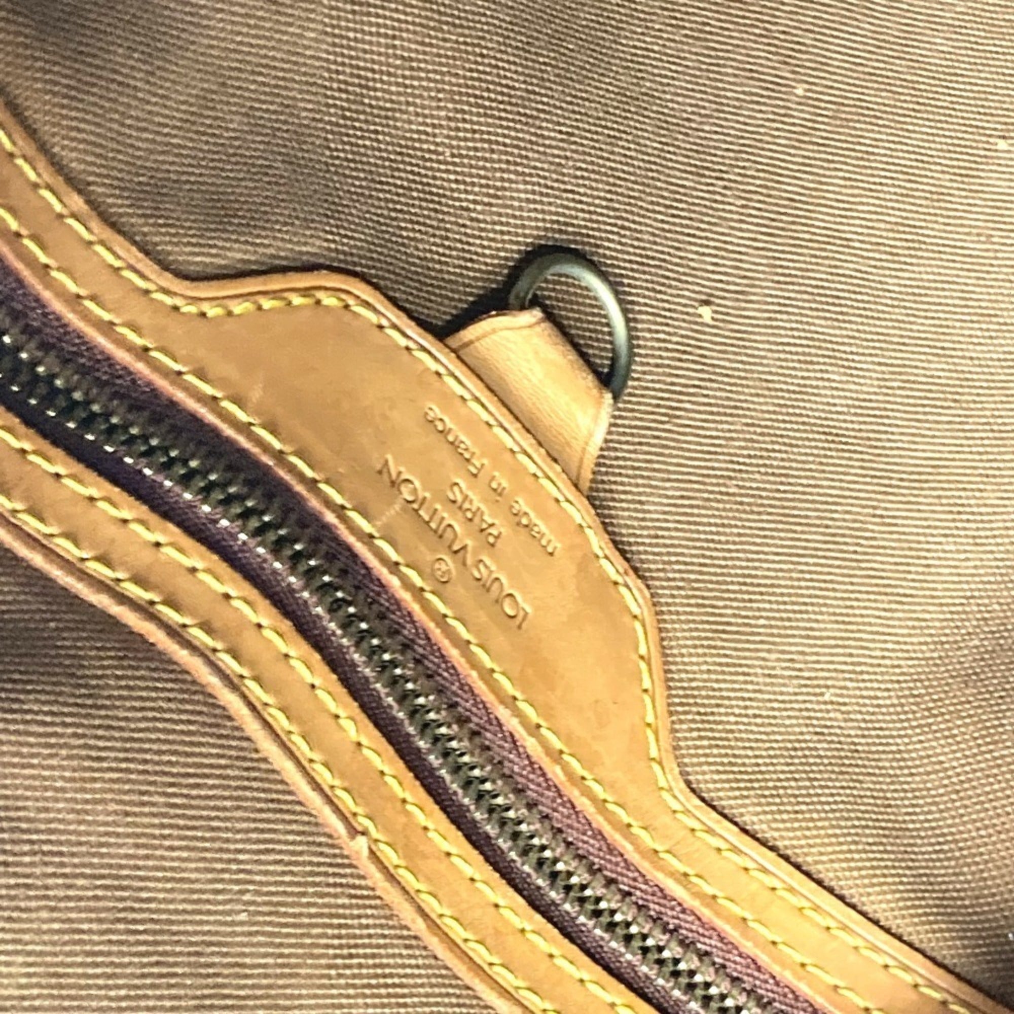 Louis Vuitton Orange Leather Canvas Shoulder Bag (Pre-Owned)