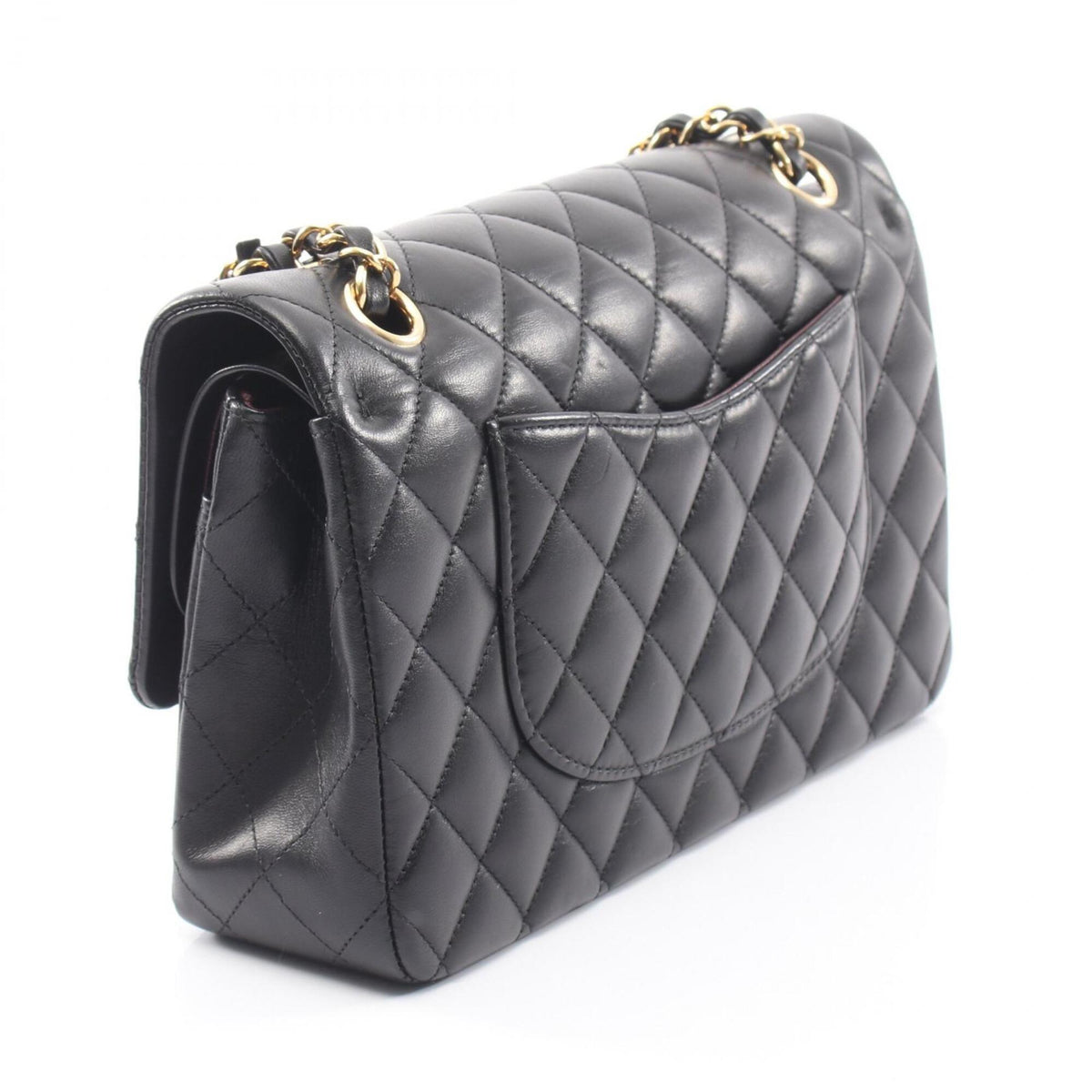 Chanel Black Leather Handbag Shoulder Bag (Pre-Owned)
