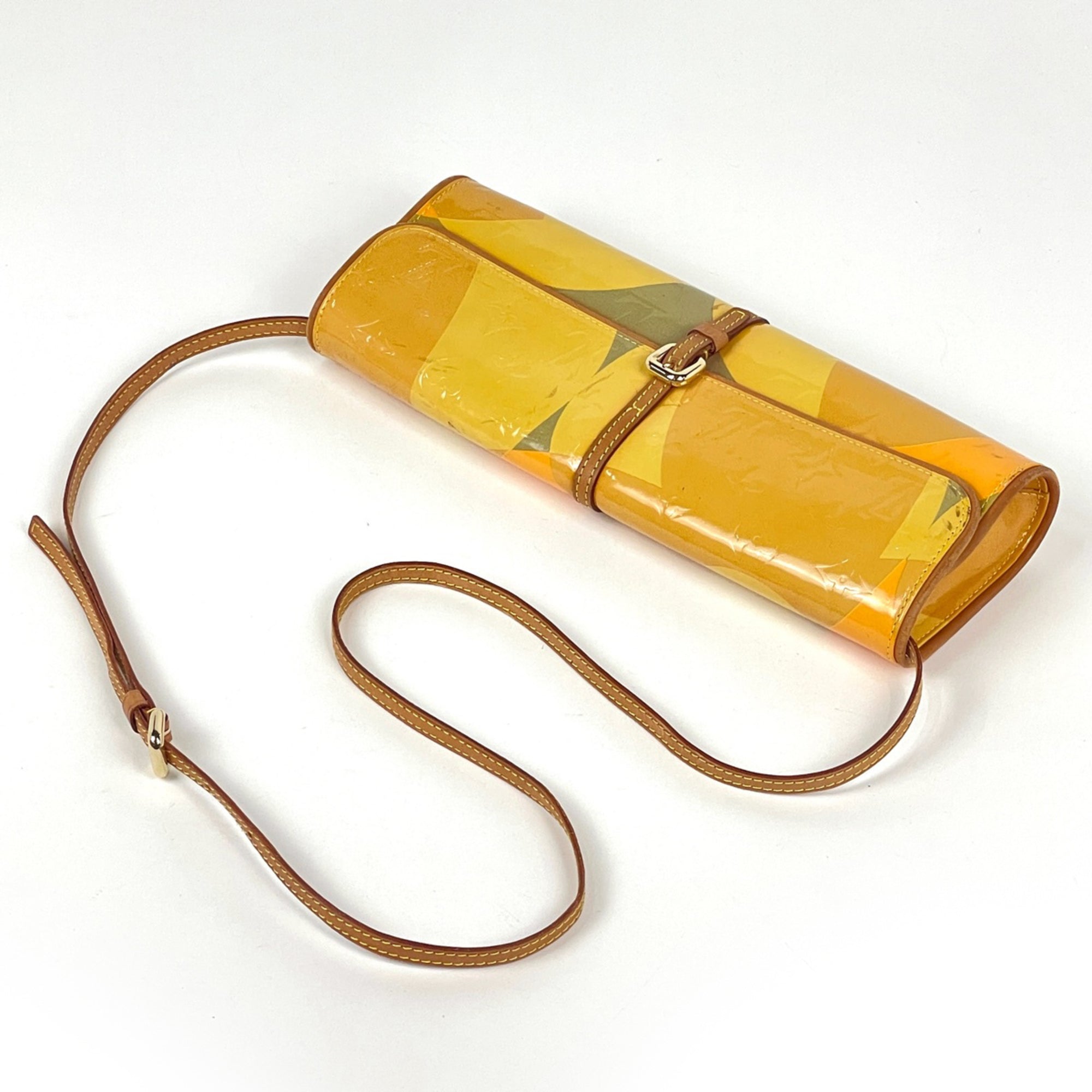 Louis Vuitton Yellow Monogram Vernis Pochette Shoulder Bag (Pre-Owned)