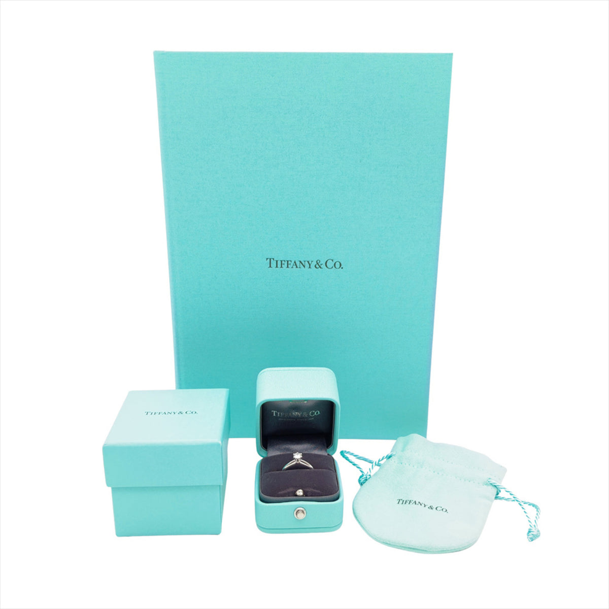 Tiffany Platinum Platinum 950 Band Ring (Pre-Owned)