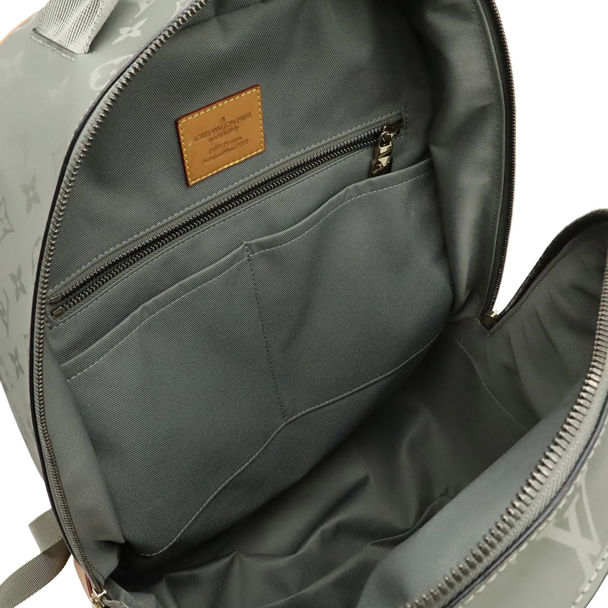 Louis Vuitton Gray Canvas Backpack (Pre-Owned)