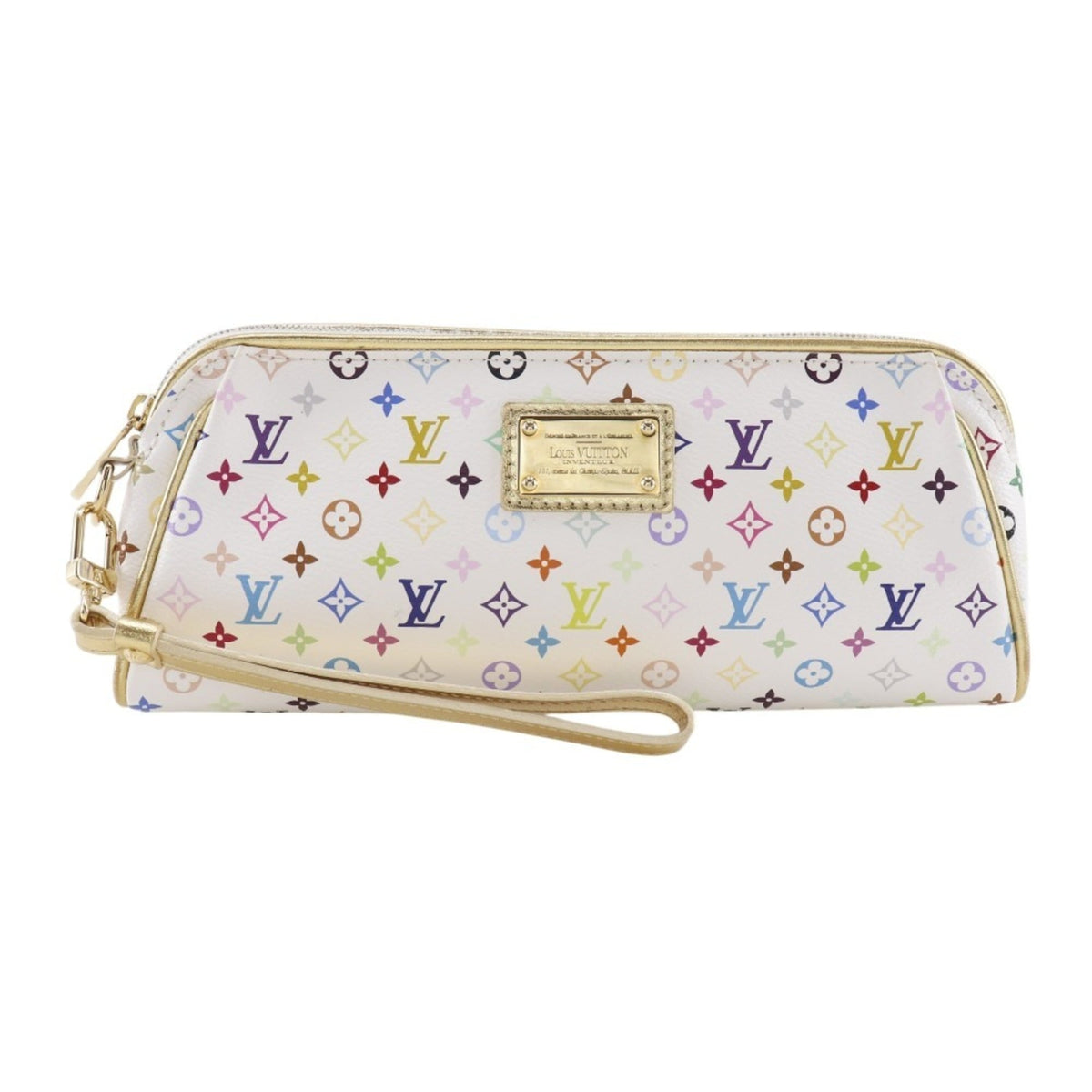 Louis Vuitton Monogram Multicolore Blanc White Monogram Multicolore Clutch Bag (Pre-Owned)