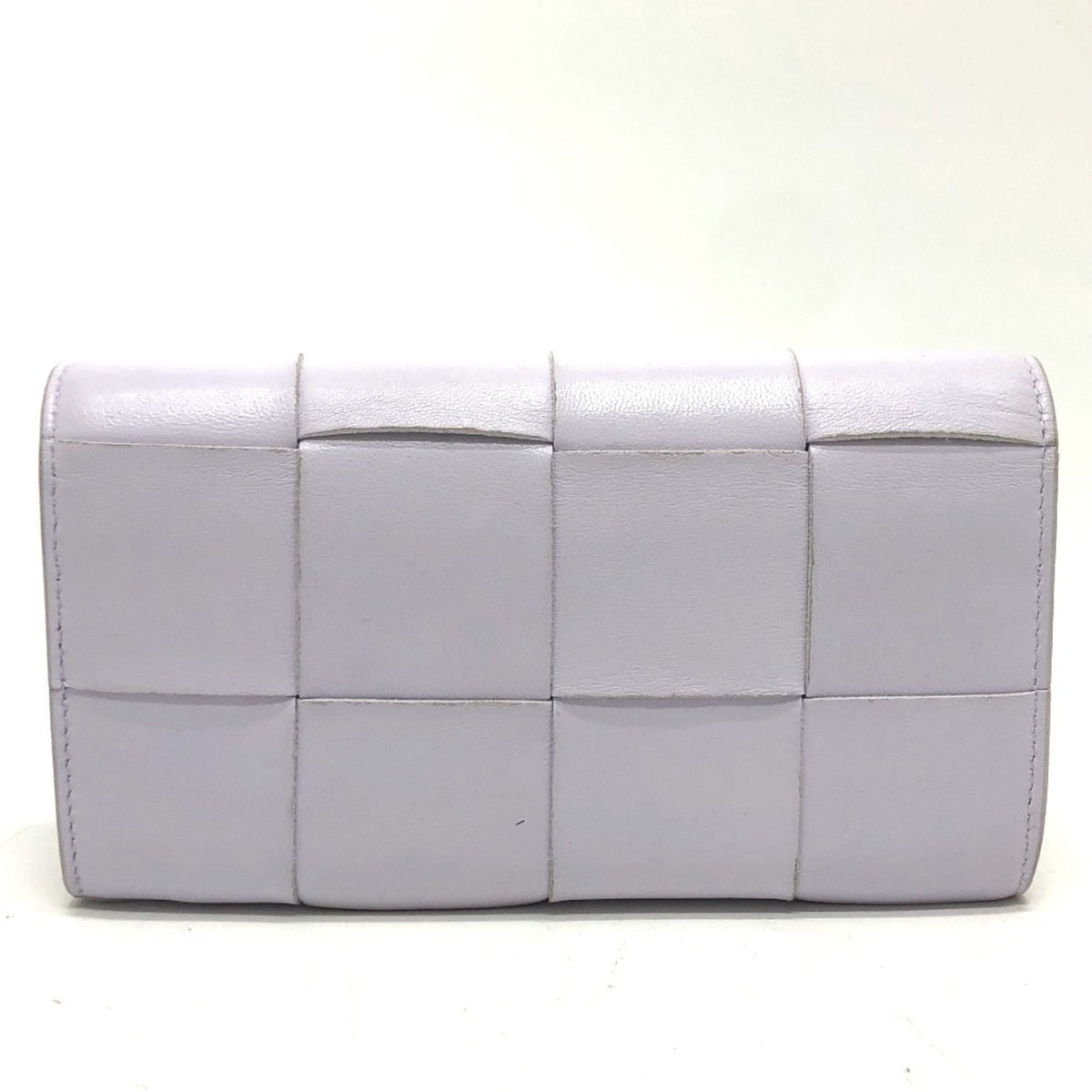 Bottega Veneta Purple Leather Long Wallet (Bi-Fold) (Pre-Owned)