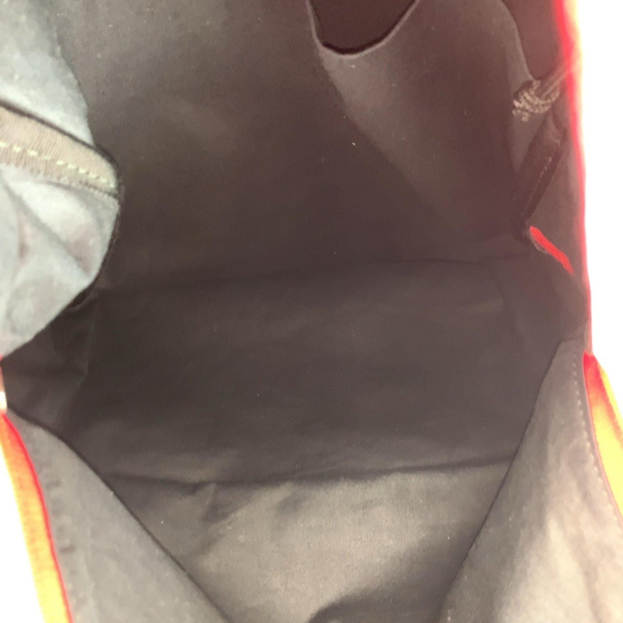 Balenciaga Black Red Color Canvas Backpack (Pre-Owned)