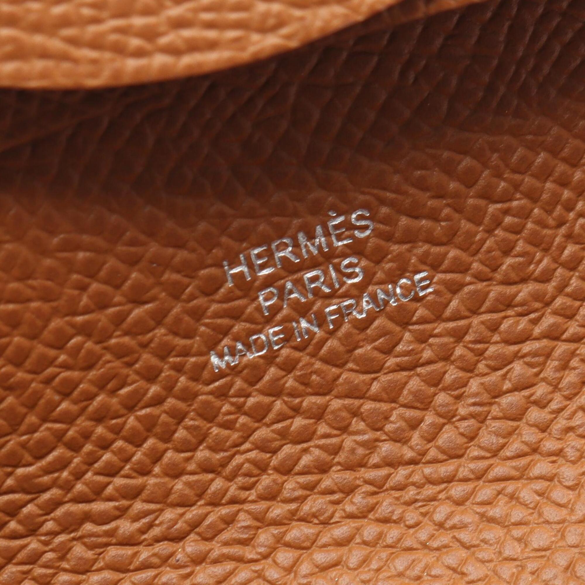 Hermes Gold Brown Epsom Leather Leather Coin Purse/Coin Case (Pre-Owned)