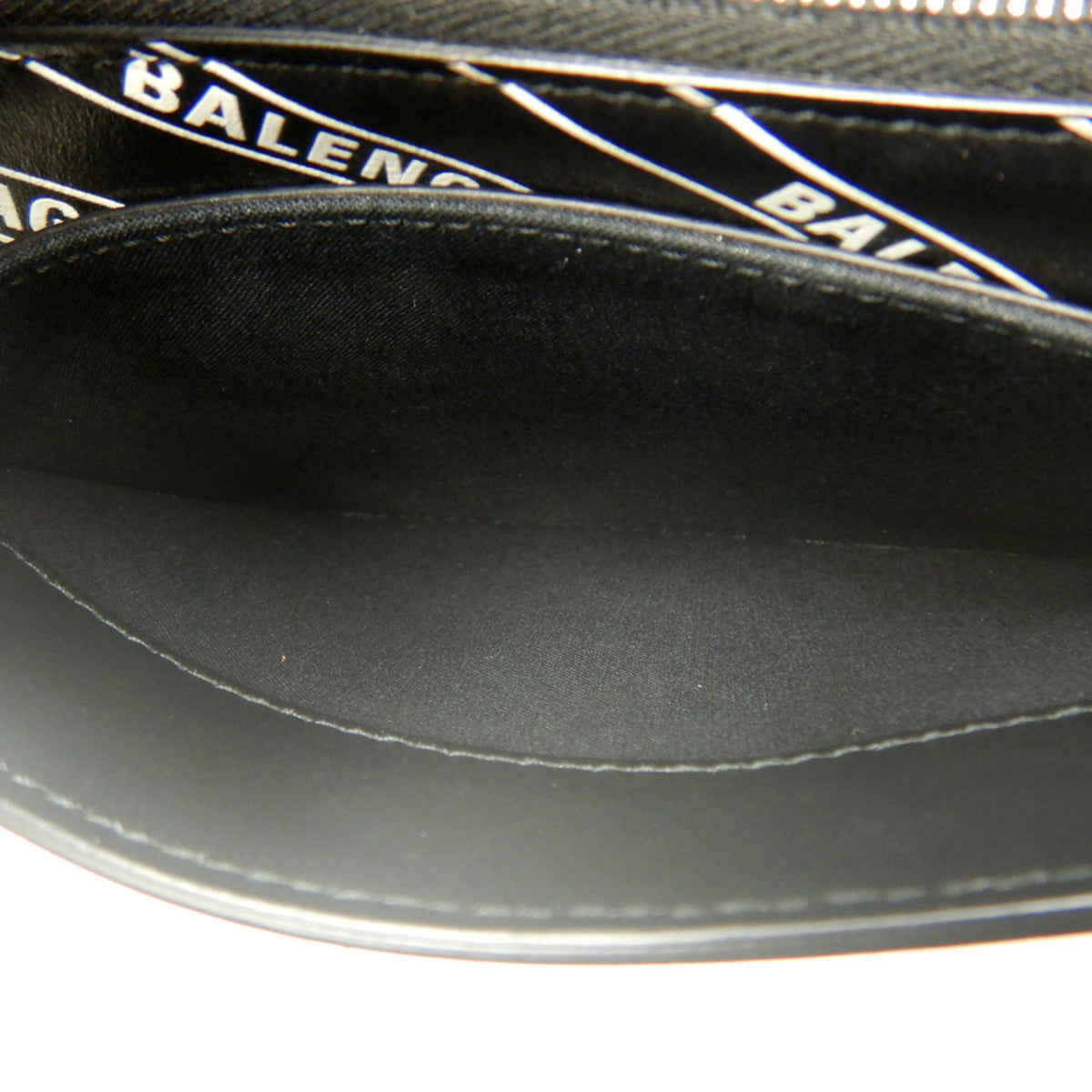 Balenciaga Black White Leather Shoulder Bag (Pre-Owned)
