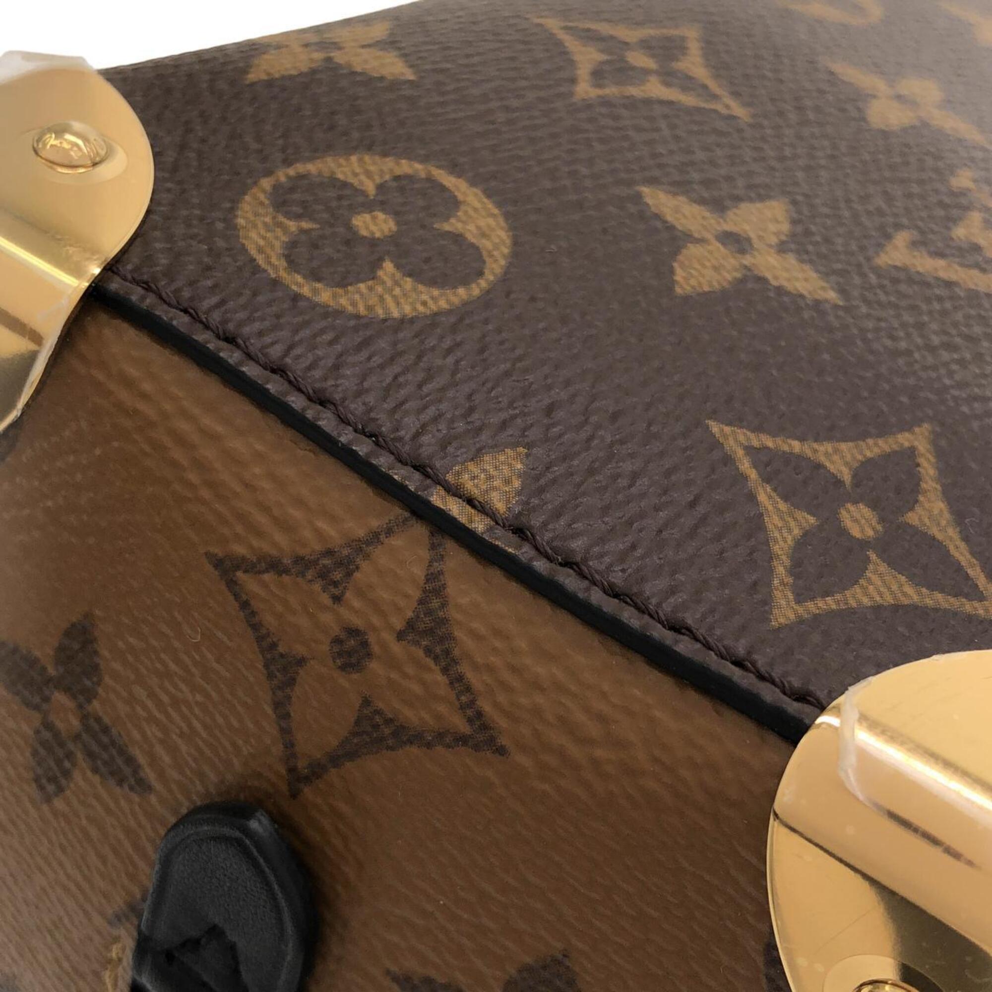 Louis Vuitton Marron Coated Canvas Handbag Pouch (Pre-Owned)