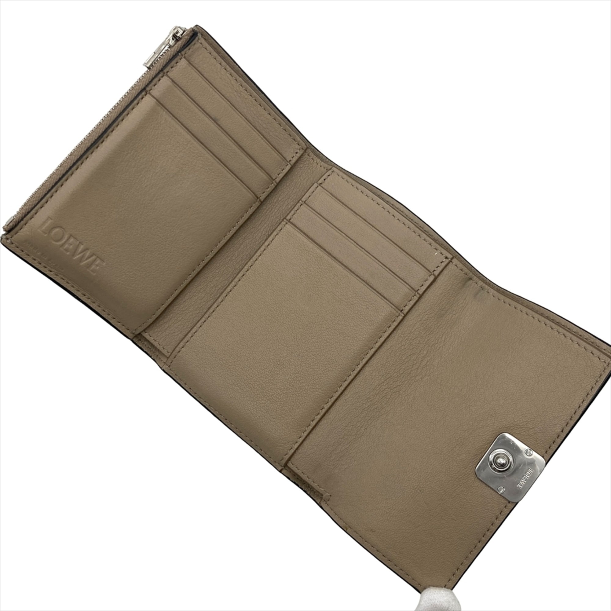 Loewe Beige Leather Wallet (Tri-Fold) (Pre-Owned)