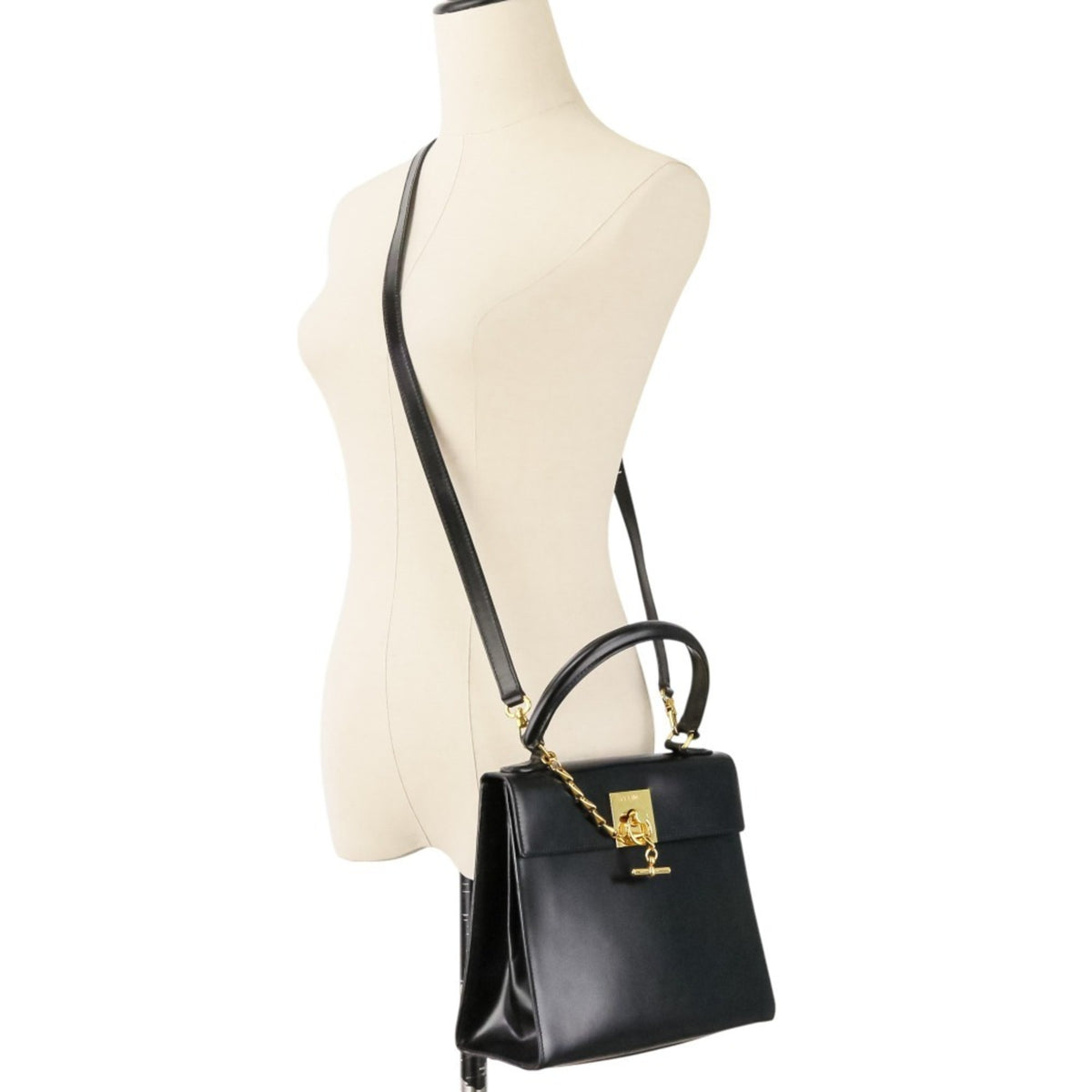 Celine Black Leather Handbag (Pre-Owned)
