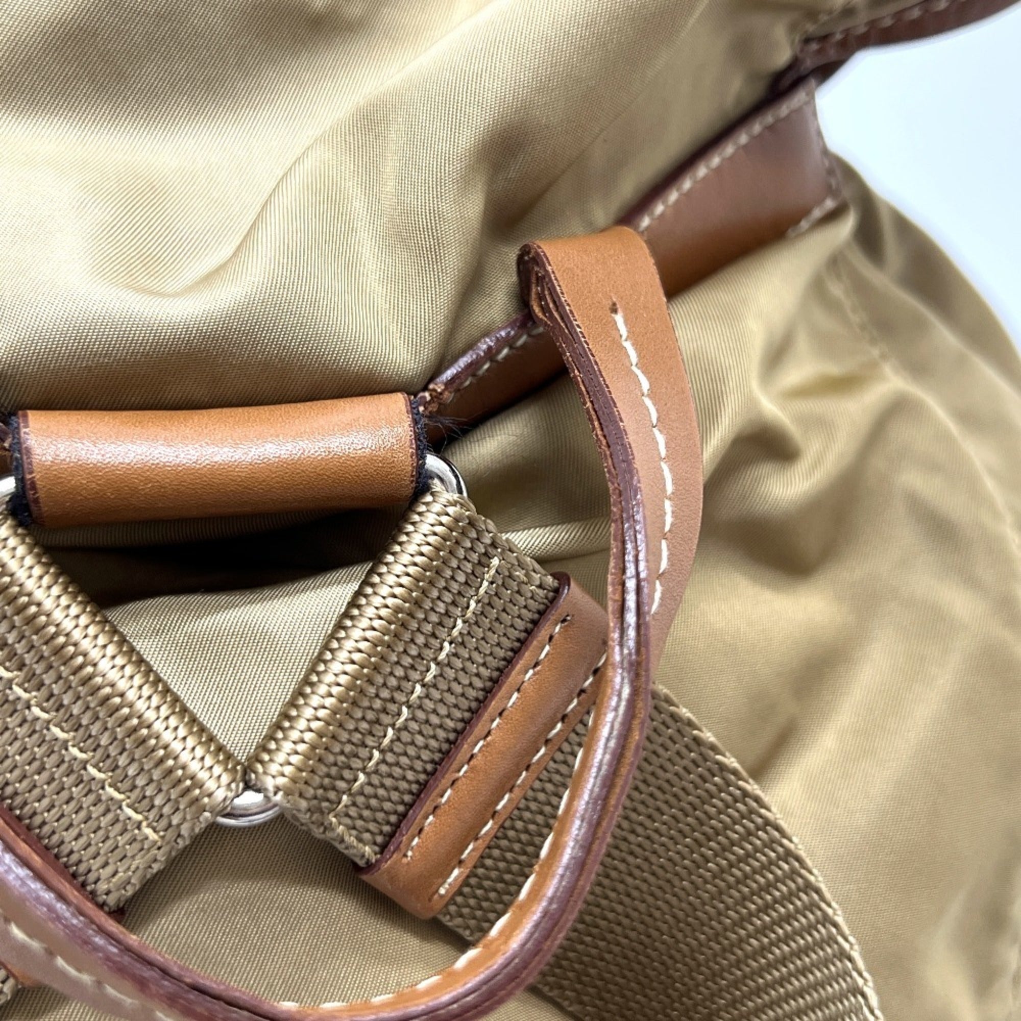 Prada Brown Nylon Backpack (Pre-Owned)