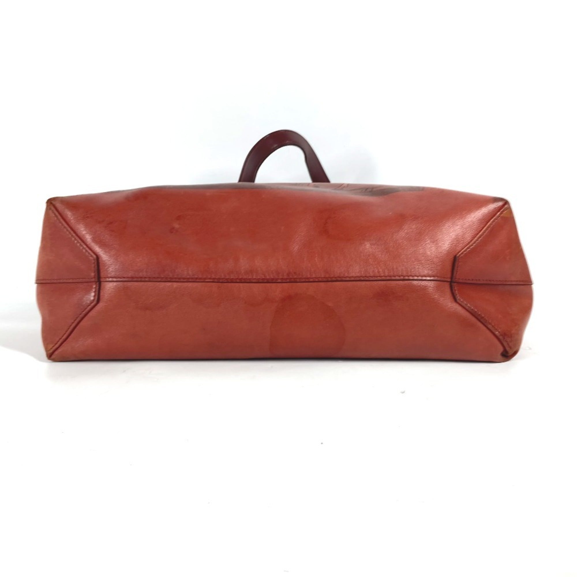 Hermes Brown Leather Shoulder Bag Tote Bag (Pre-Owned)