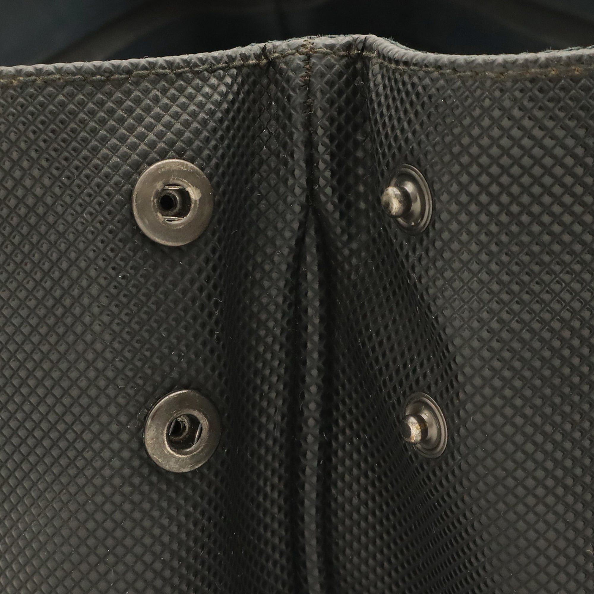 Bottega Veneta Navy Black Coated Canvas Shoulder Bag Tote Bag (Pre-Owned)