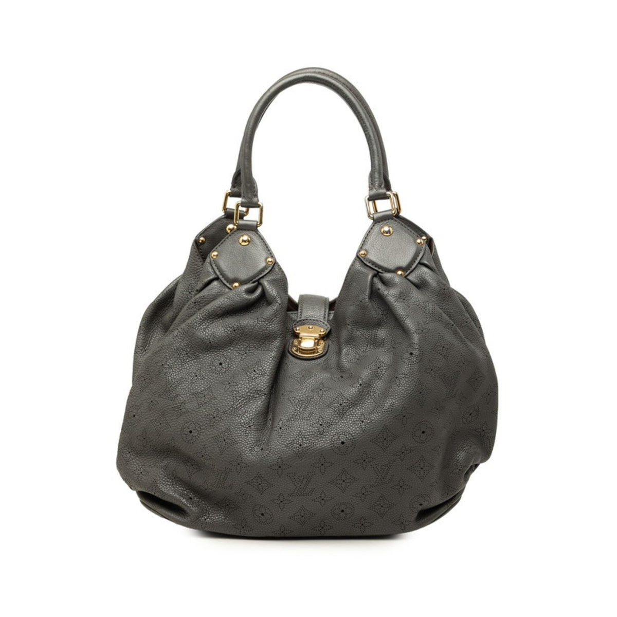 Louis Vuitton Gray Lv Charcoal Leather Handbag Tote Bag (Pre-Owned)