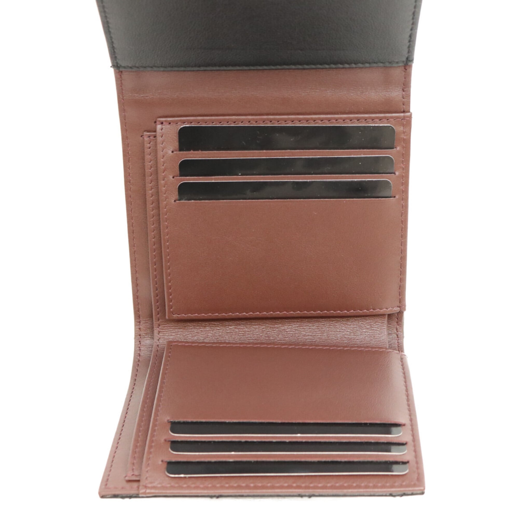 Chanel Black Leather Wallet (Tri-Fold) (Pre-Owned)