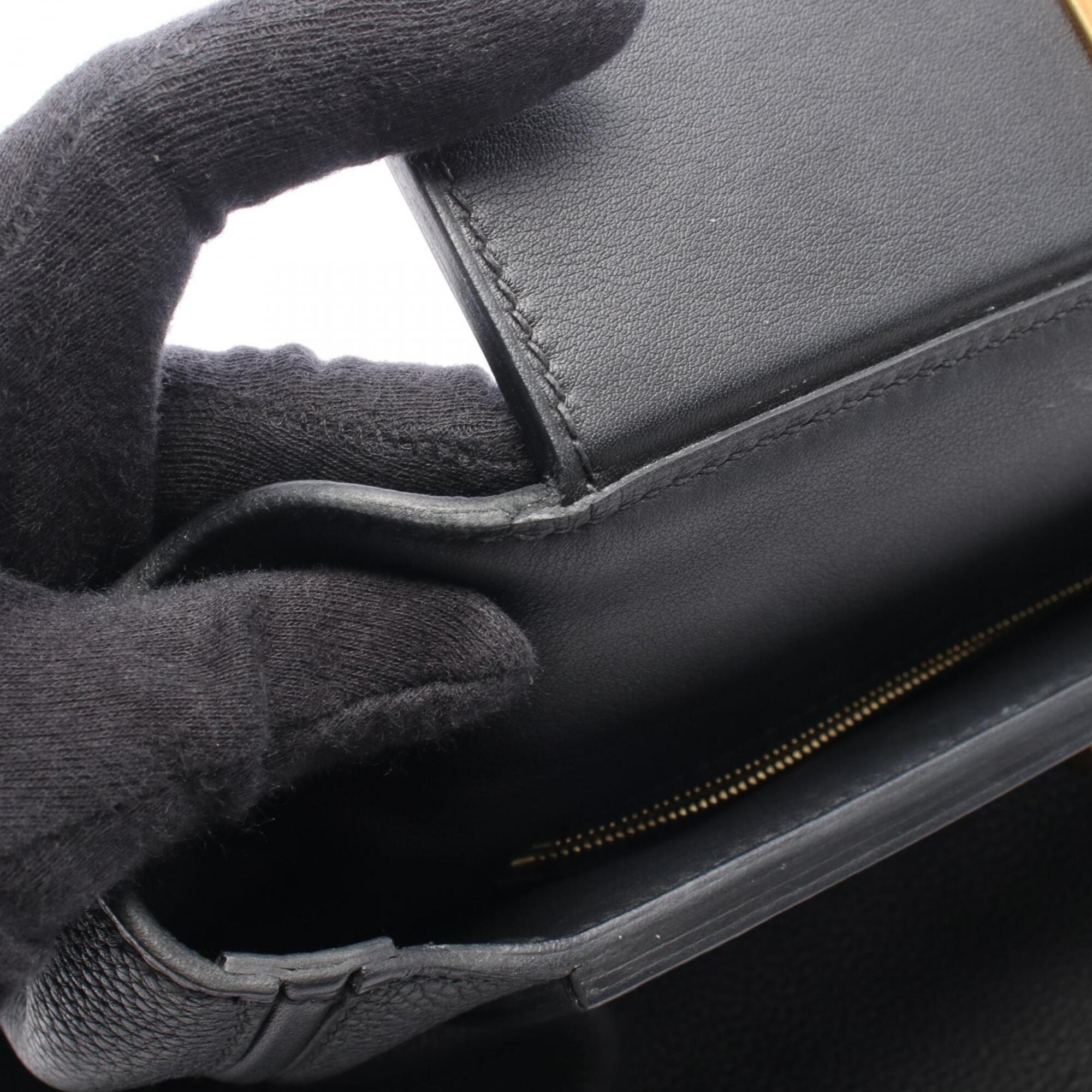Hermes Black Togo Leather Swift Leather Handbag (Pre-Owned)