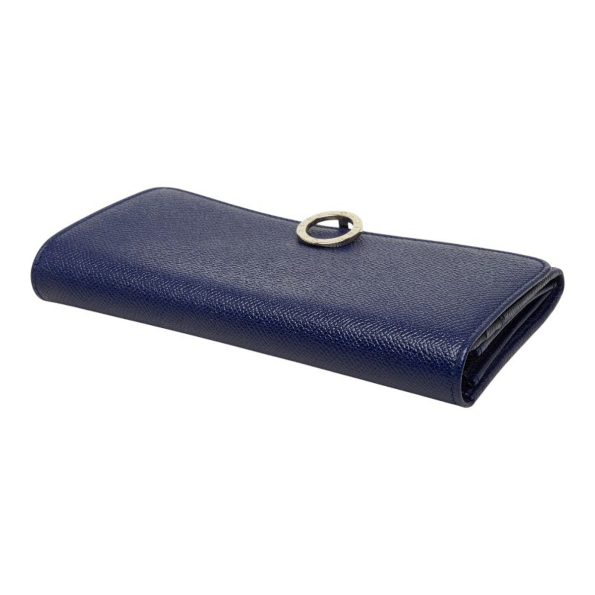 Bvlgari Blue Leather Long Wallet (Bi-Fold) (Pre-Owned)