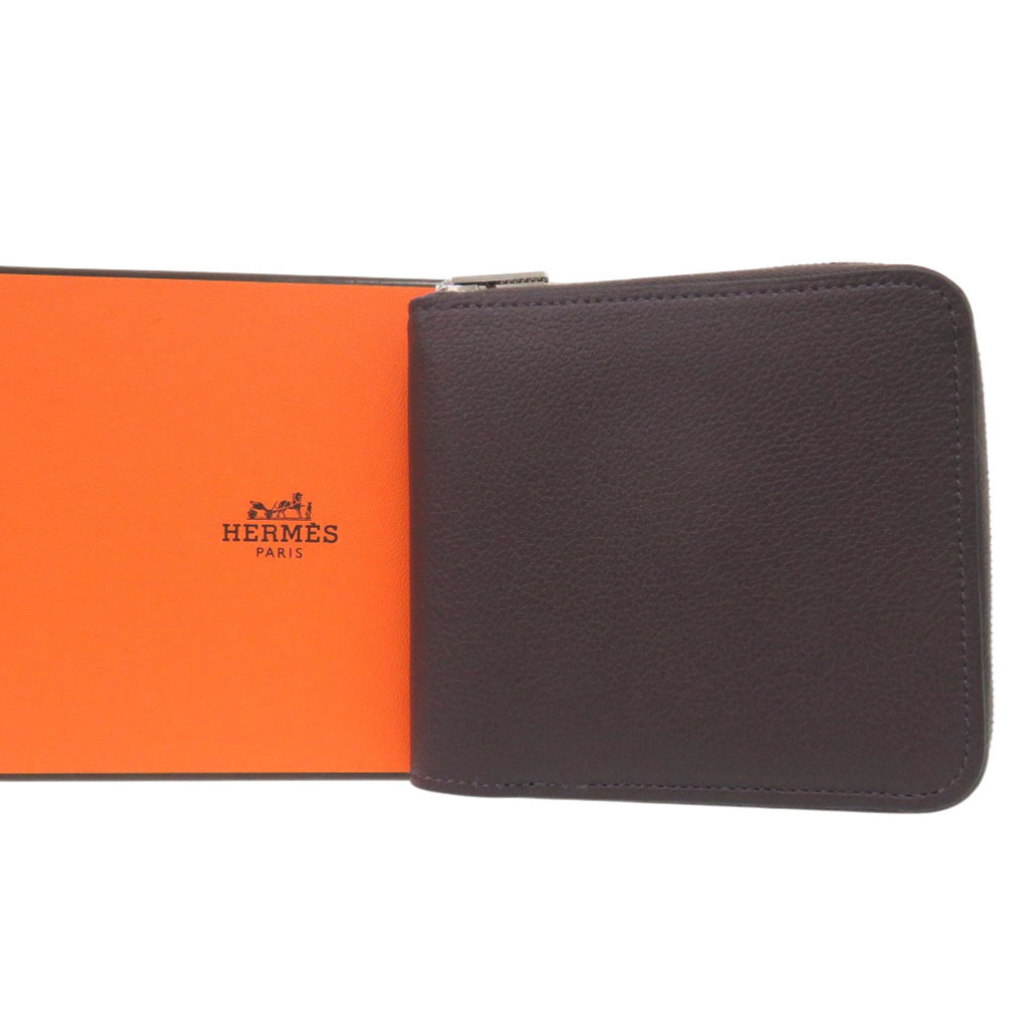 Hermes Blue Nuit Bordeaux Wallet (Bi-Fold) (Pre-Owned)