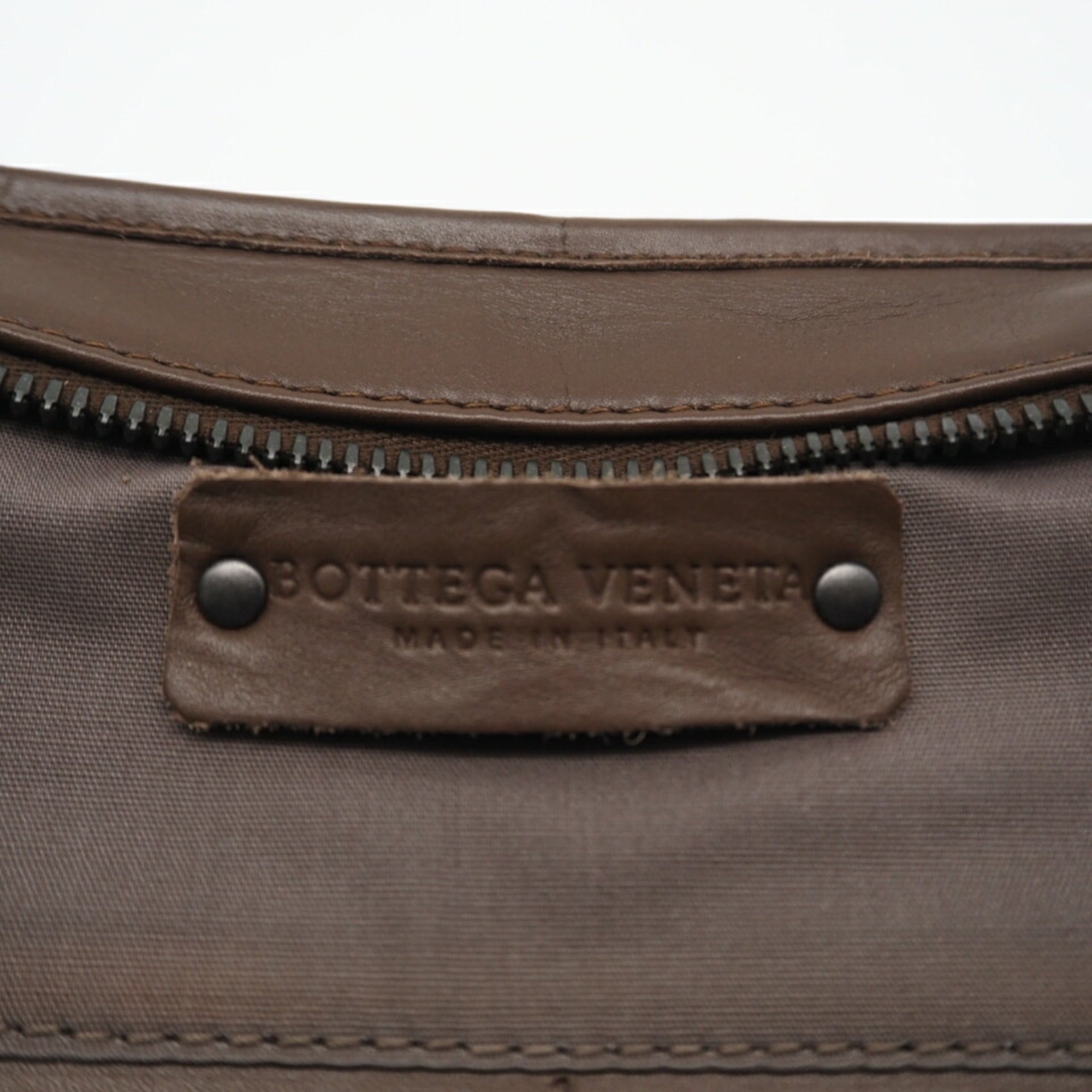 Bottega Veneta Intrecciato Brown Intrecciato Briefcase (Pre-Owned)