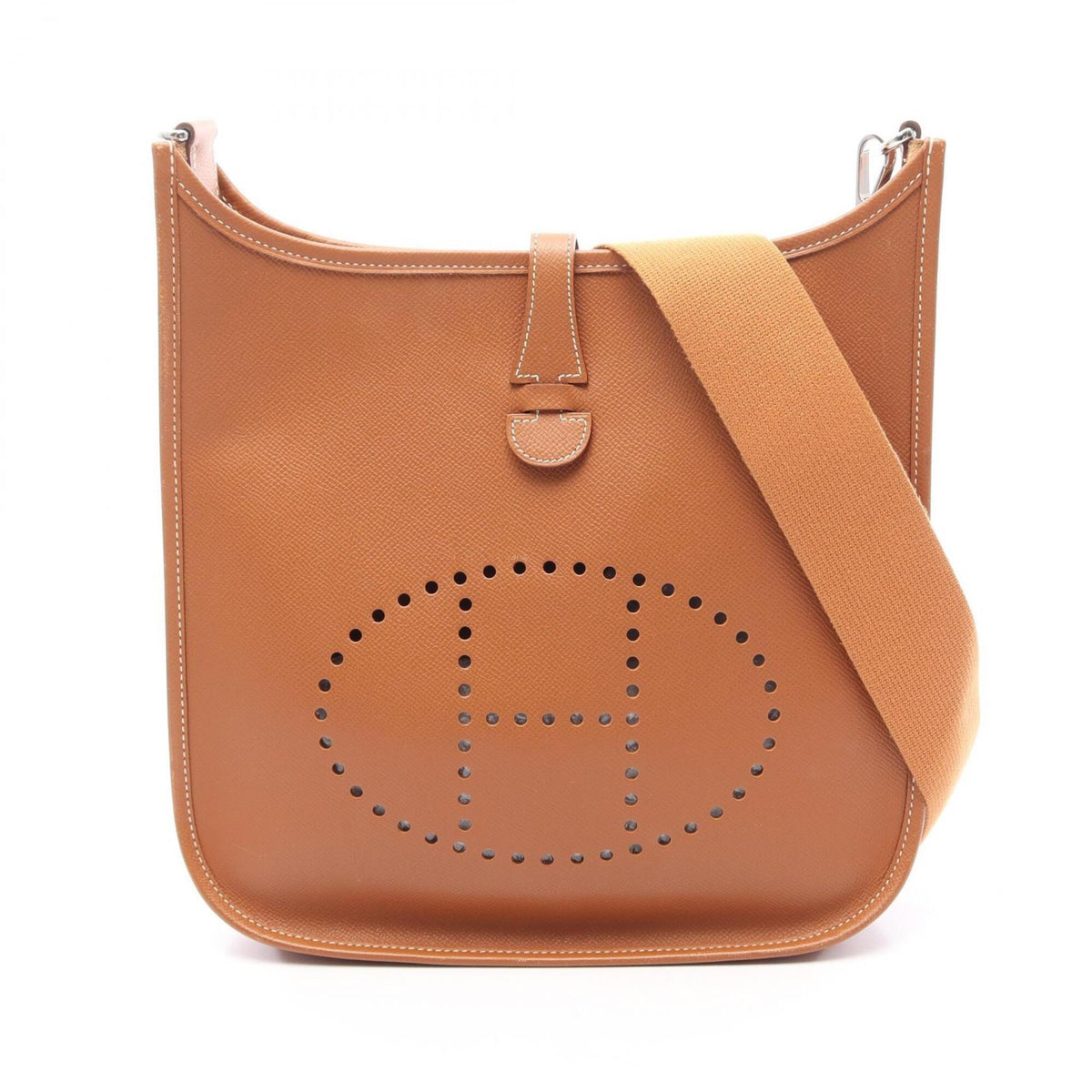 Hermes Brown Epsom Leather Handbag Shoulder Bag (Pre-Owned)