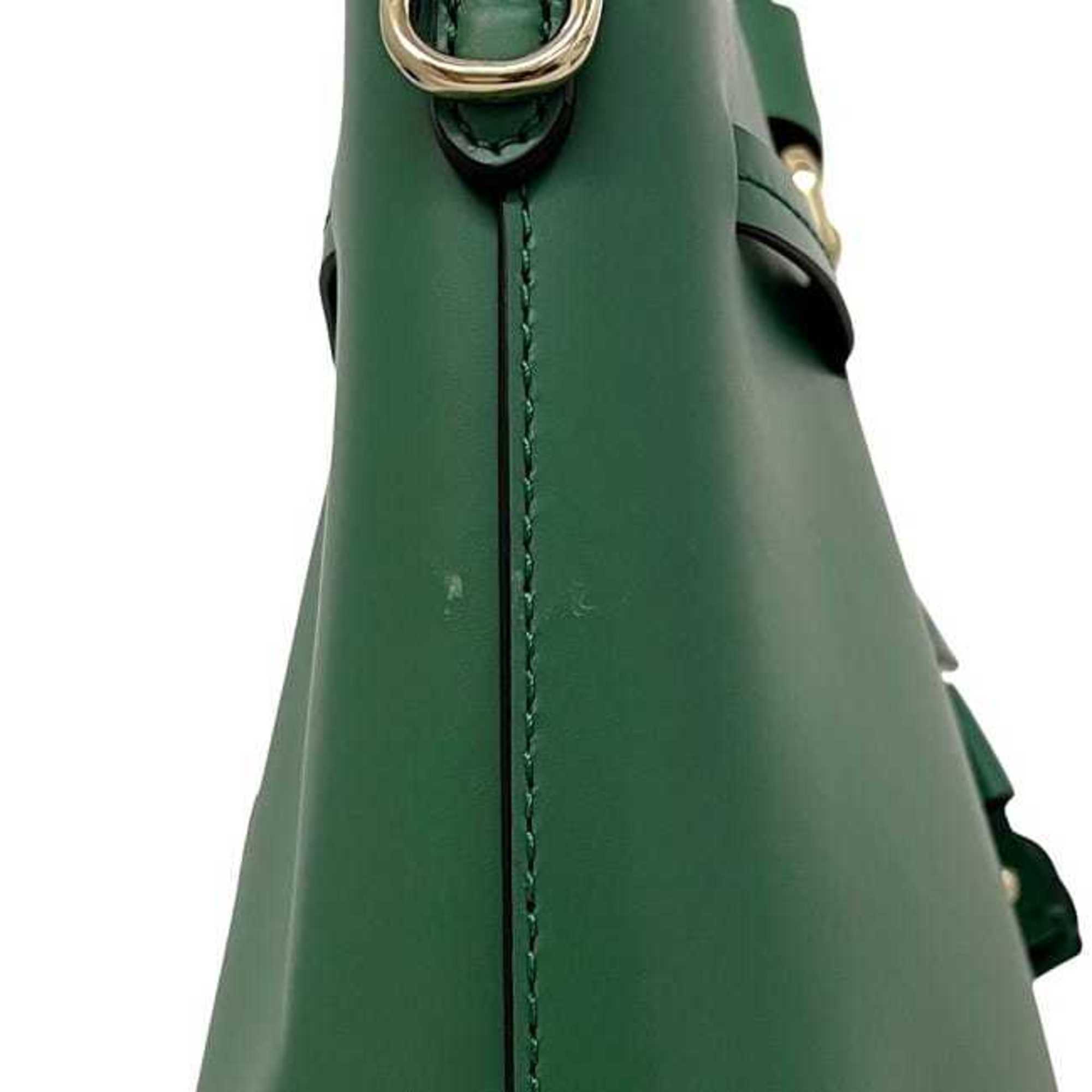 Michael Kors Green Leather Shoulder Bag Tote Bag (Pre-Owned)