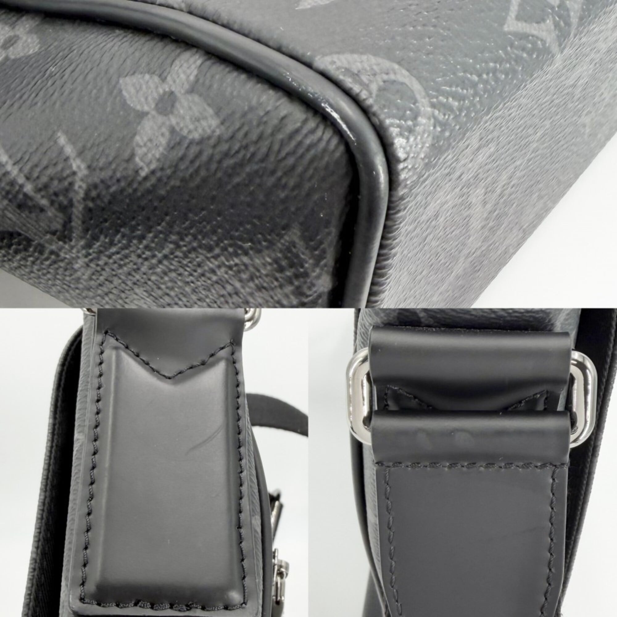 Louis Vuitton Black Monogram Eclipse Messenger Bag Shoulder Bag (Pre-Owned)