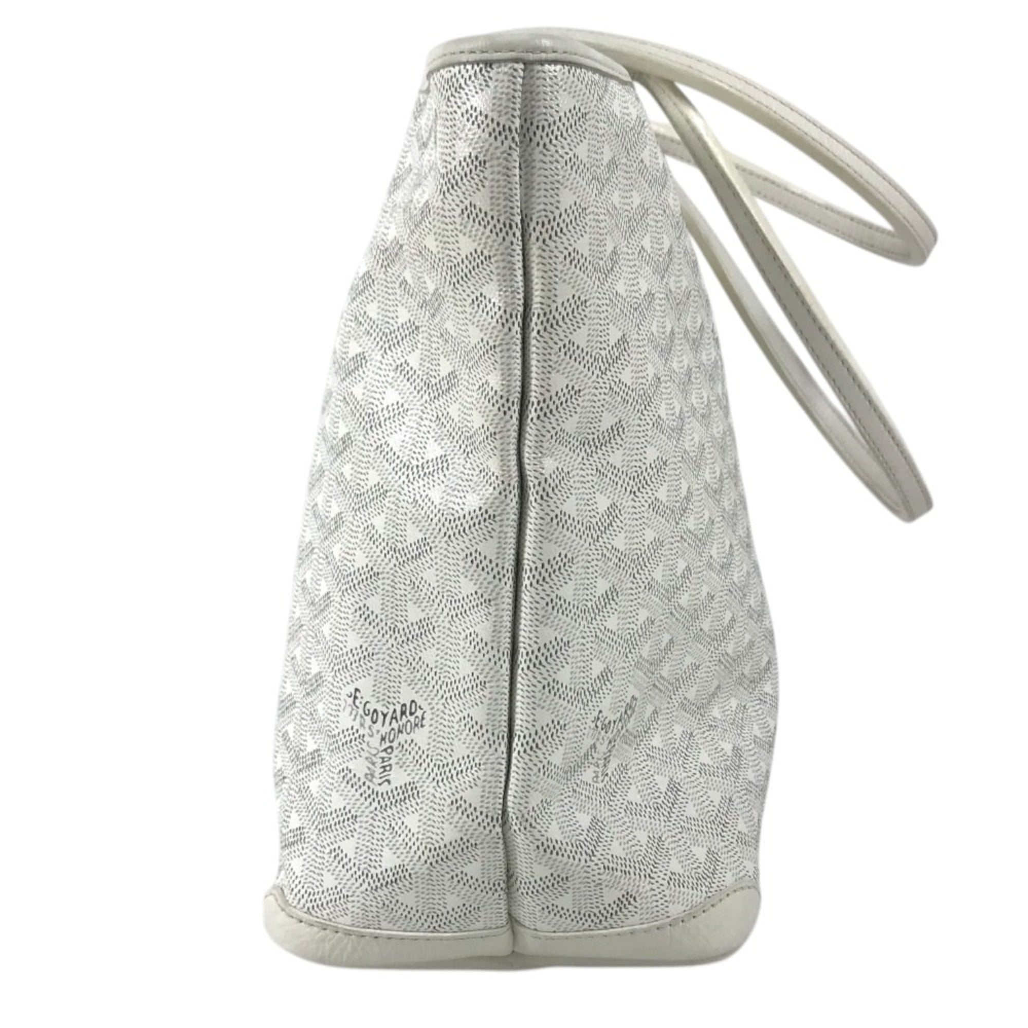 Goyard White Pvc Leather Shoulder Bag Tote Bag (Pre-Owned)