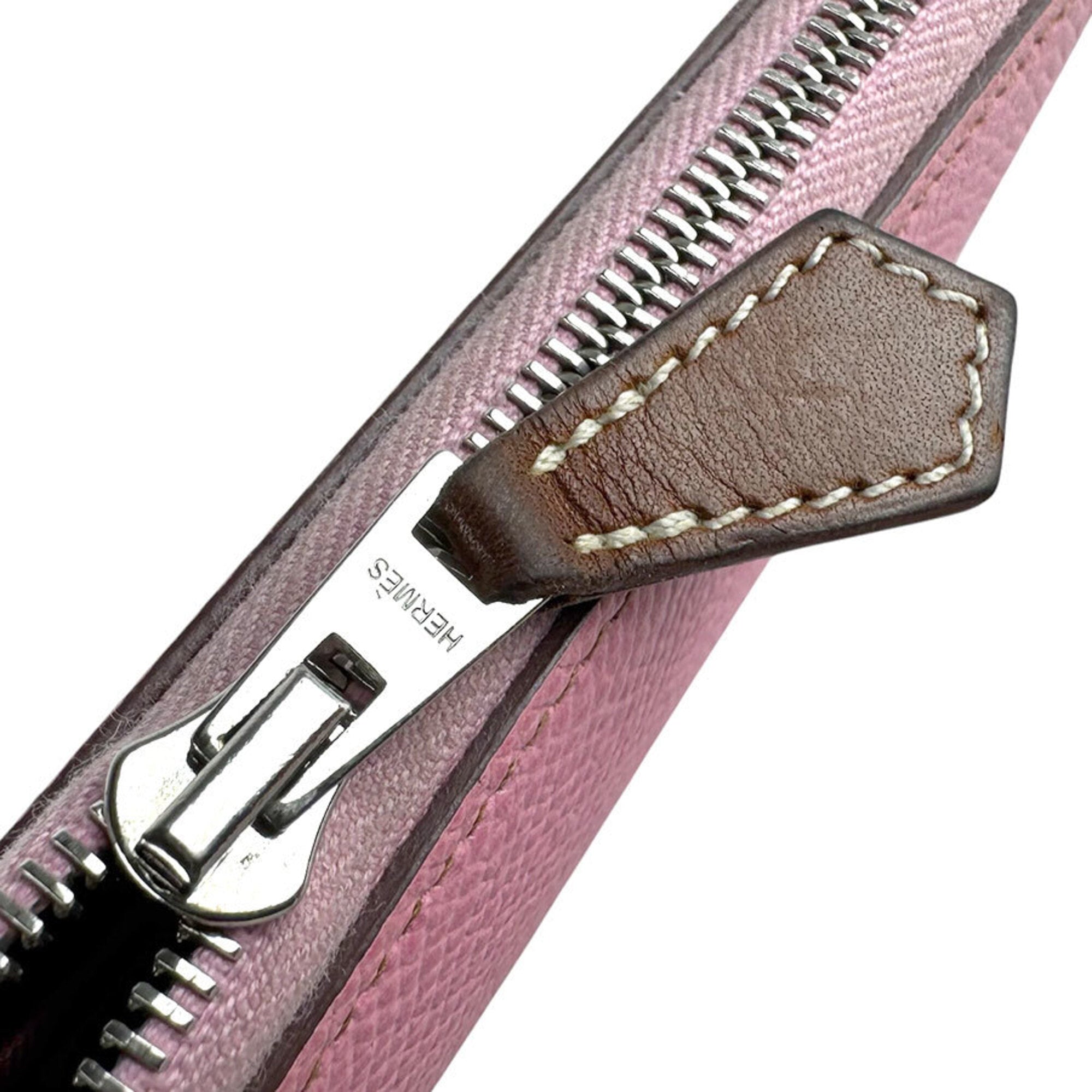 Hermes Pink Epsom Leather Long Wallet (Bi-Fold) (Pre-Owned)