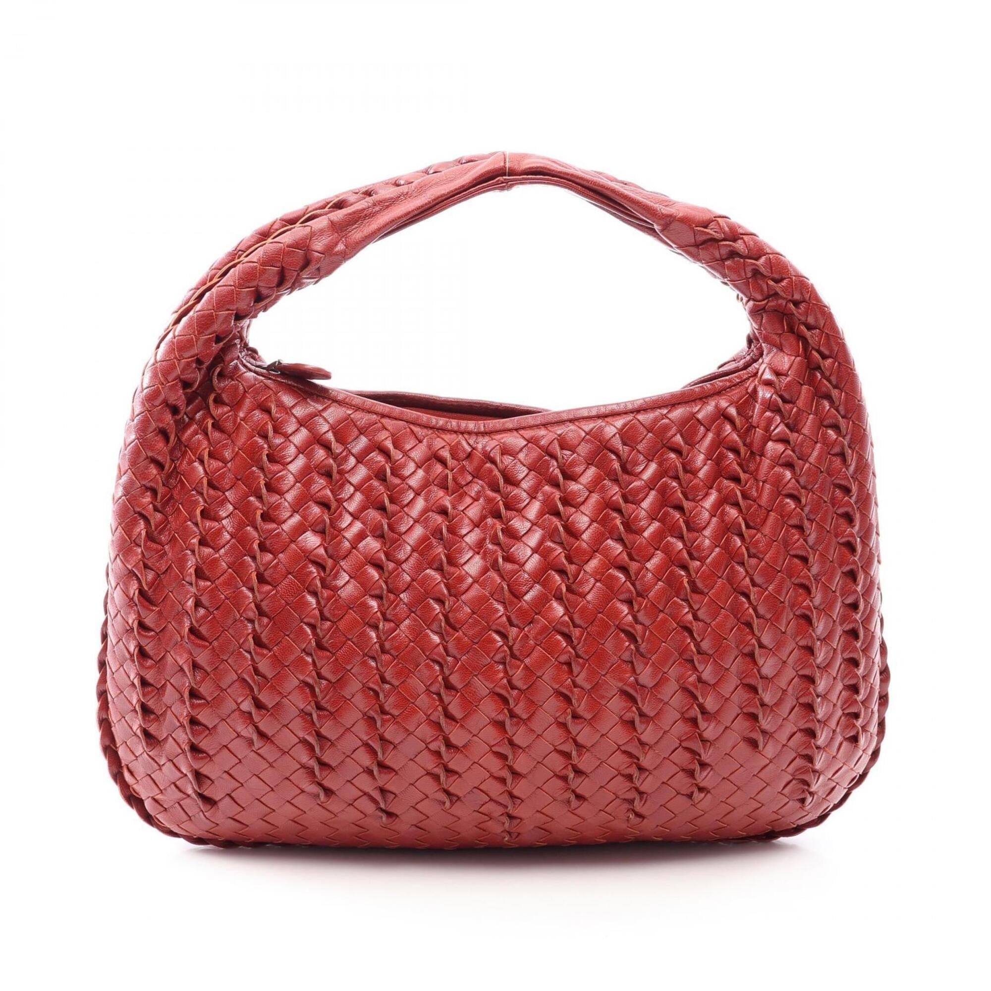 Bottega Veneta Bordeaux Leather Handbag (Pre-Owned)