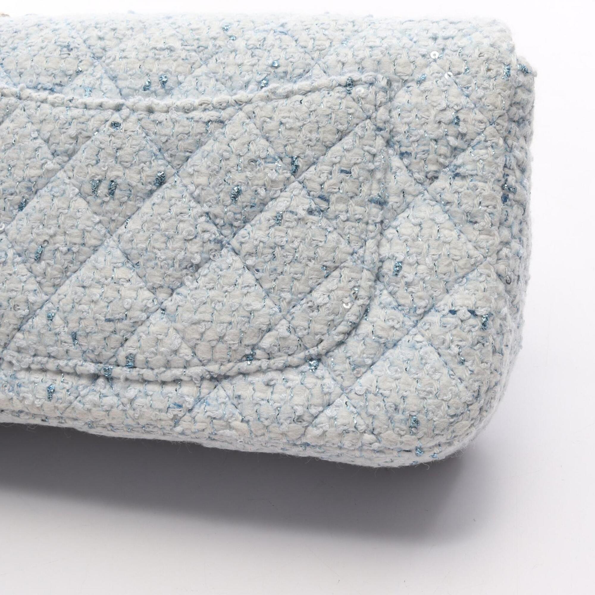 Chanel Blue Fabric Handbag Shoulder Bag (Pre-Owned)
