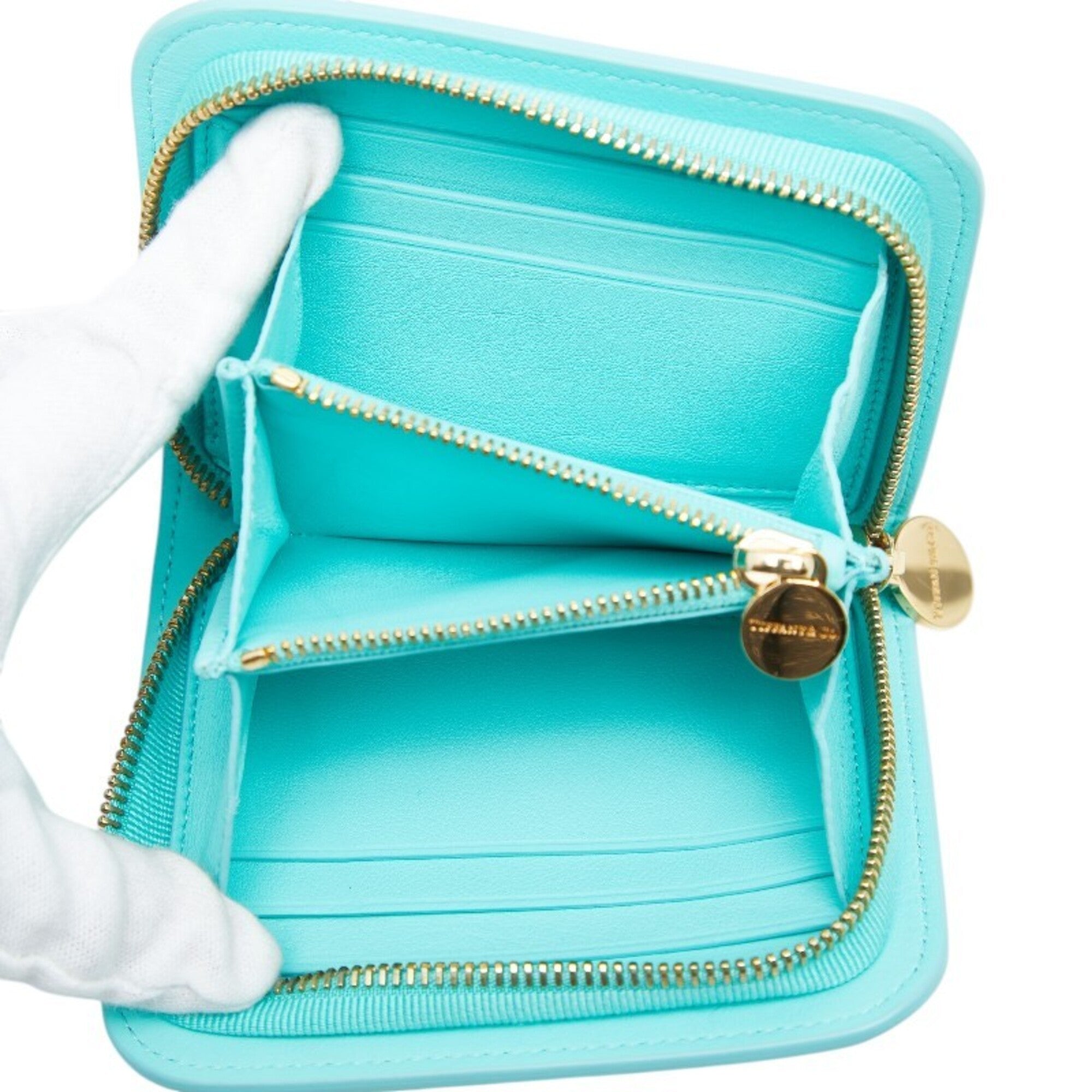 Tiffany Tiffany Blue Leather Wallet (Bi-Fold) (Pre-Owned)