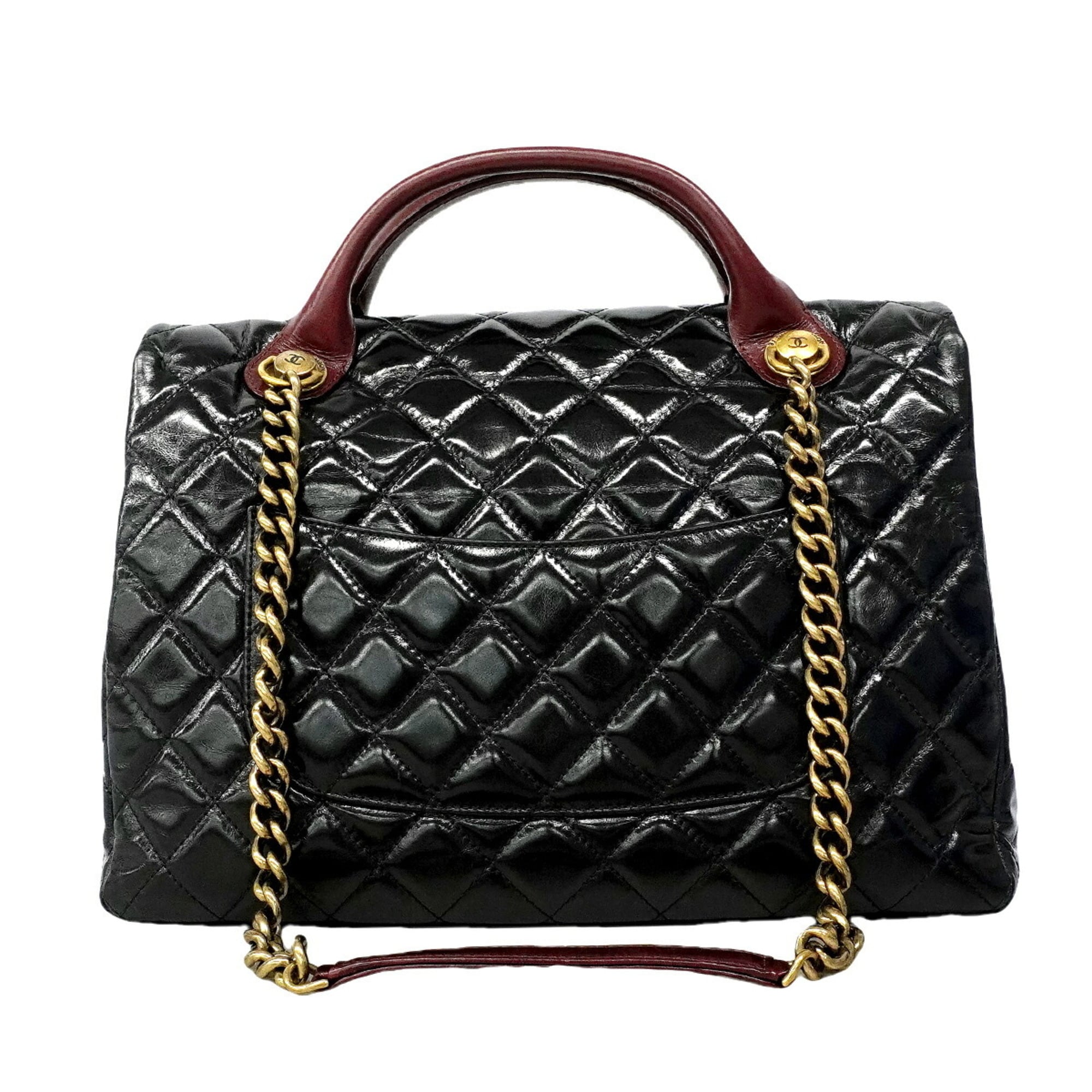 Chanel Black Leather Handbag (Pre-Owned)