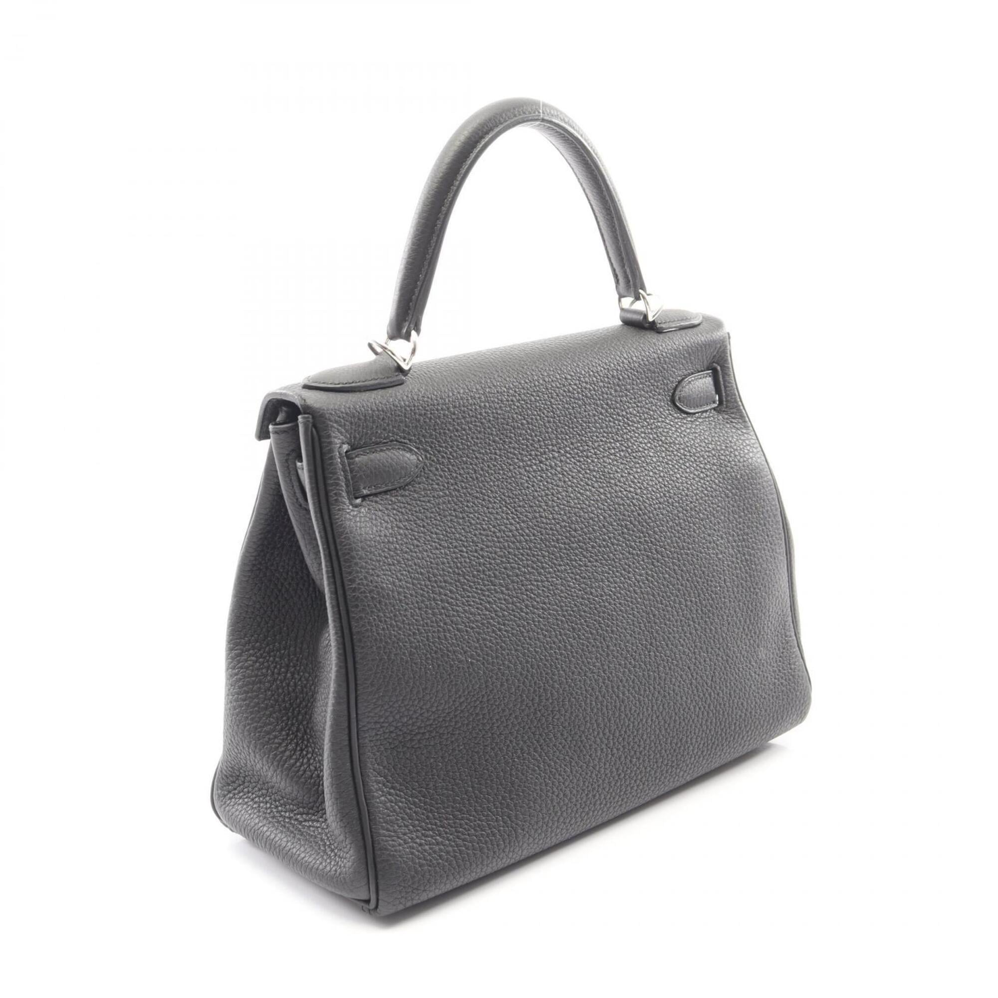 Hermes Black Togo Leather Leather Handbag (Pre-Owned)